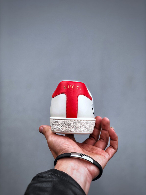 Gucci Ace Leather Sneakers Red/Green Web White