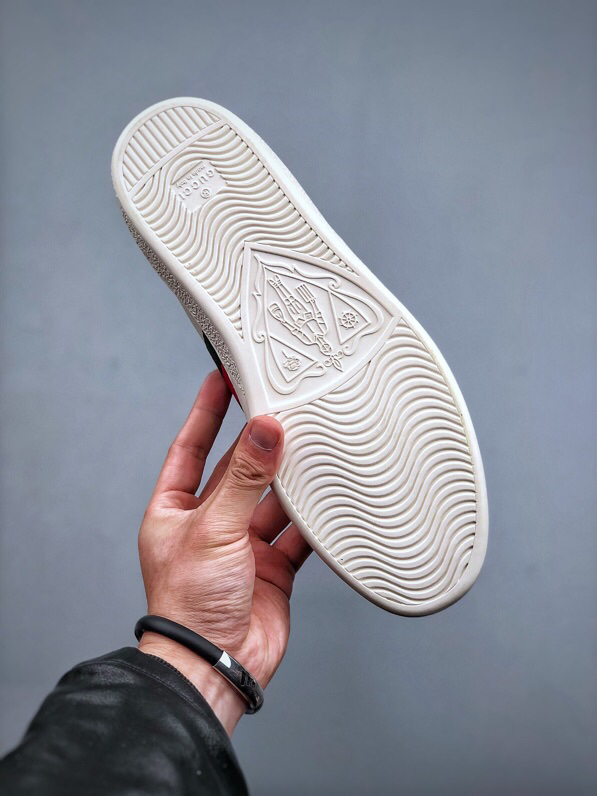 Gucci Ace Bee Leather Sneakers White/Green