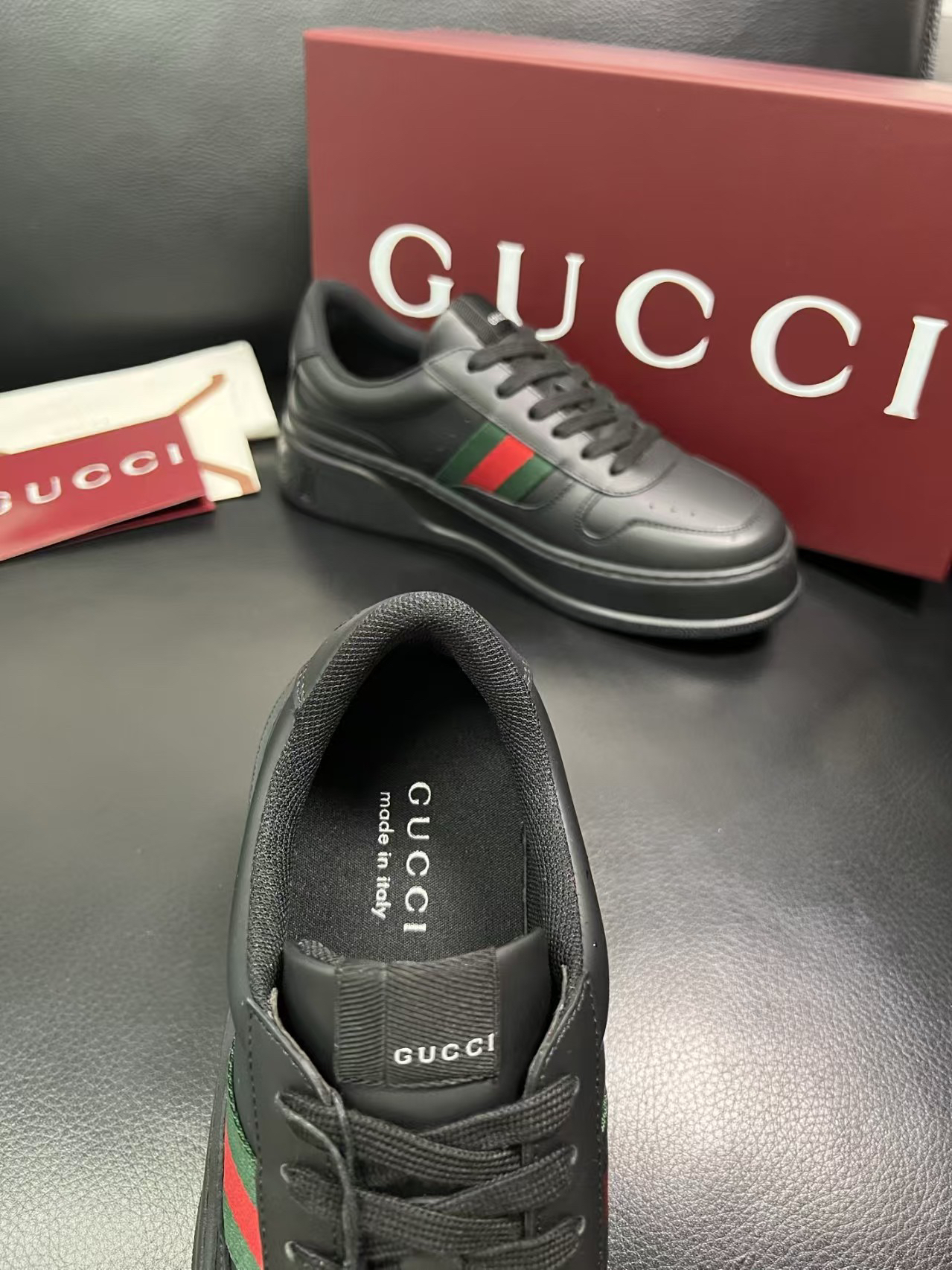 Gucci Web Stripe Sneakers Black