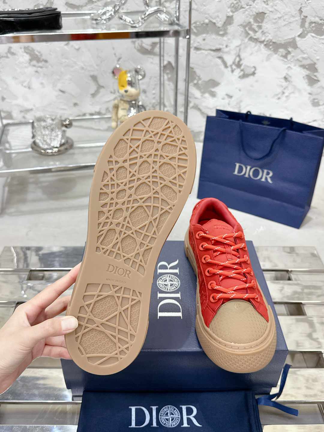 Dior x Stone Island B33 Sneakers Red