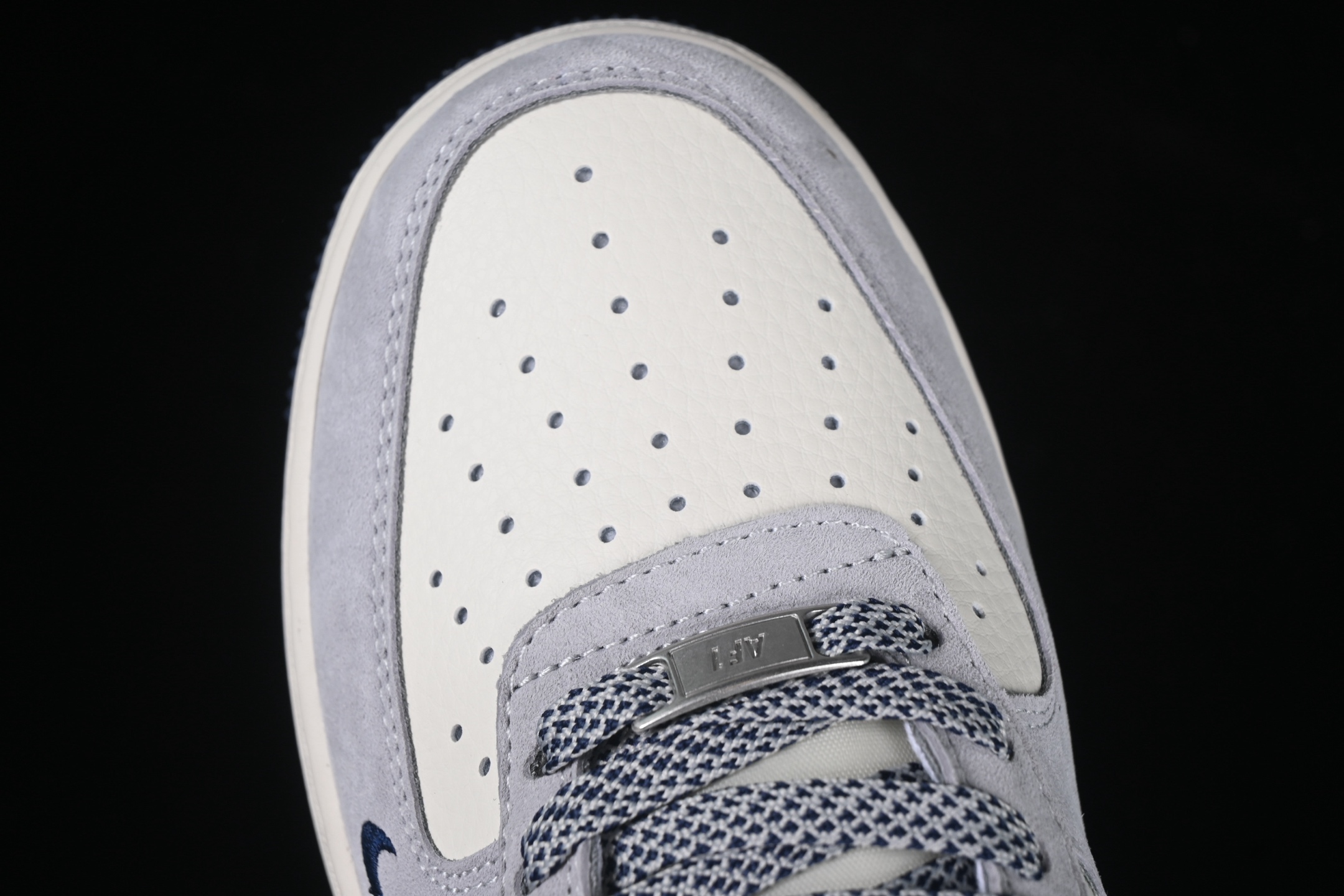 Nike Air Force 1 '07 Low Stussy Collab Sneakers Grey Blue