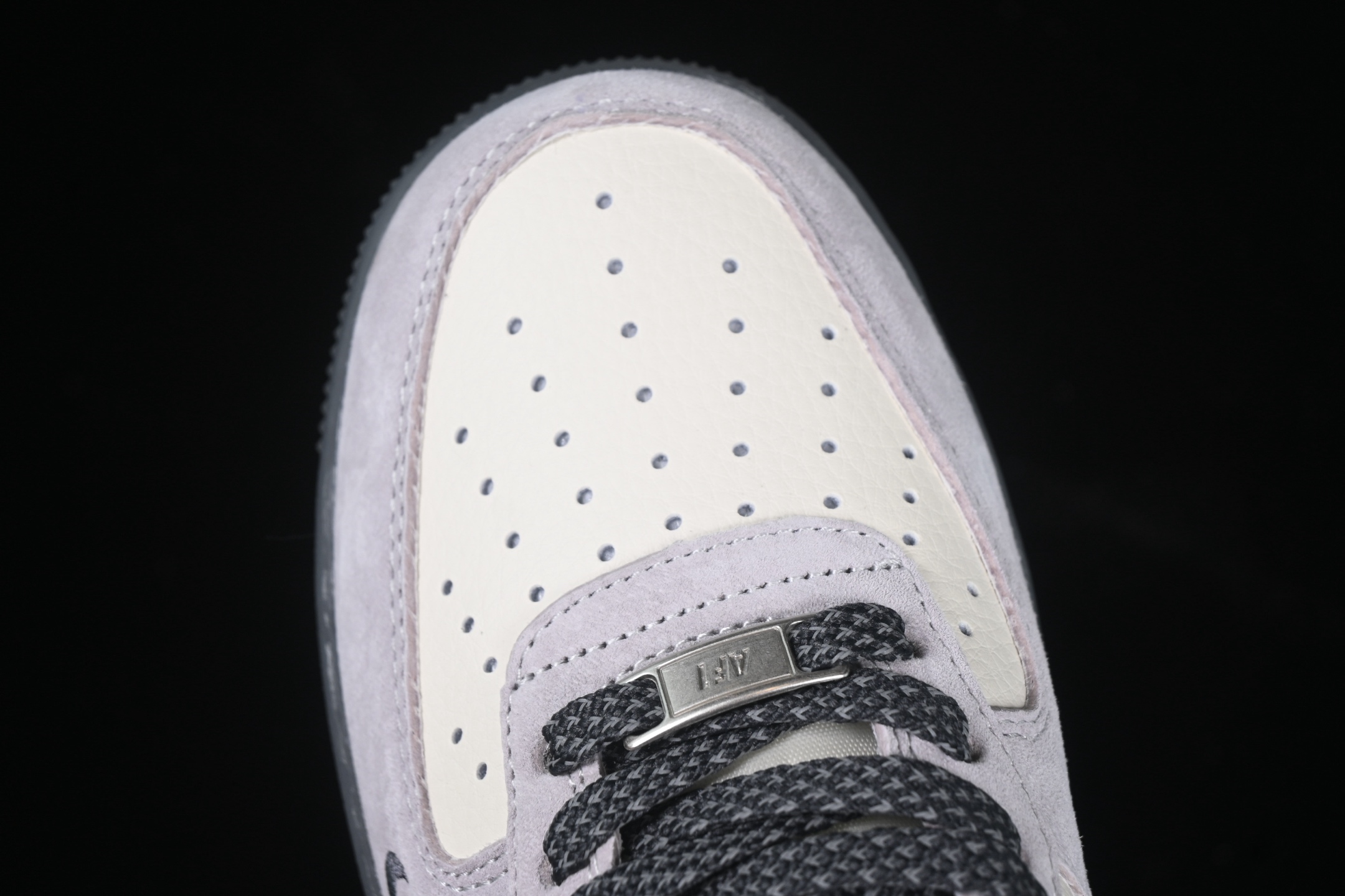 Nike Air Force 1 Low x Stussy Gray Suede Black Sole