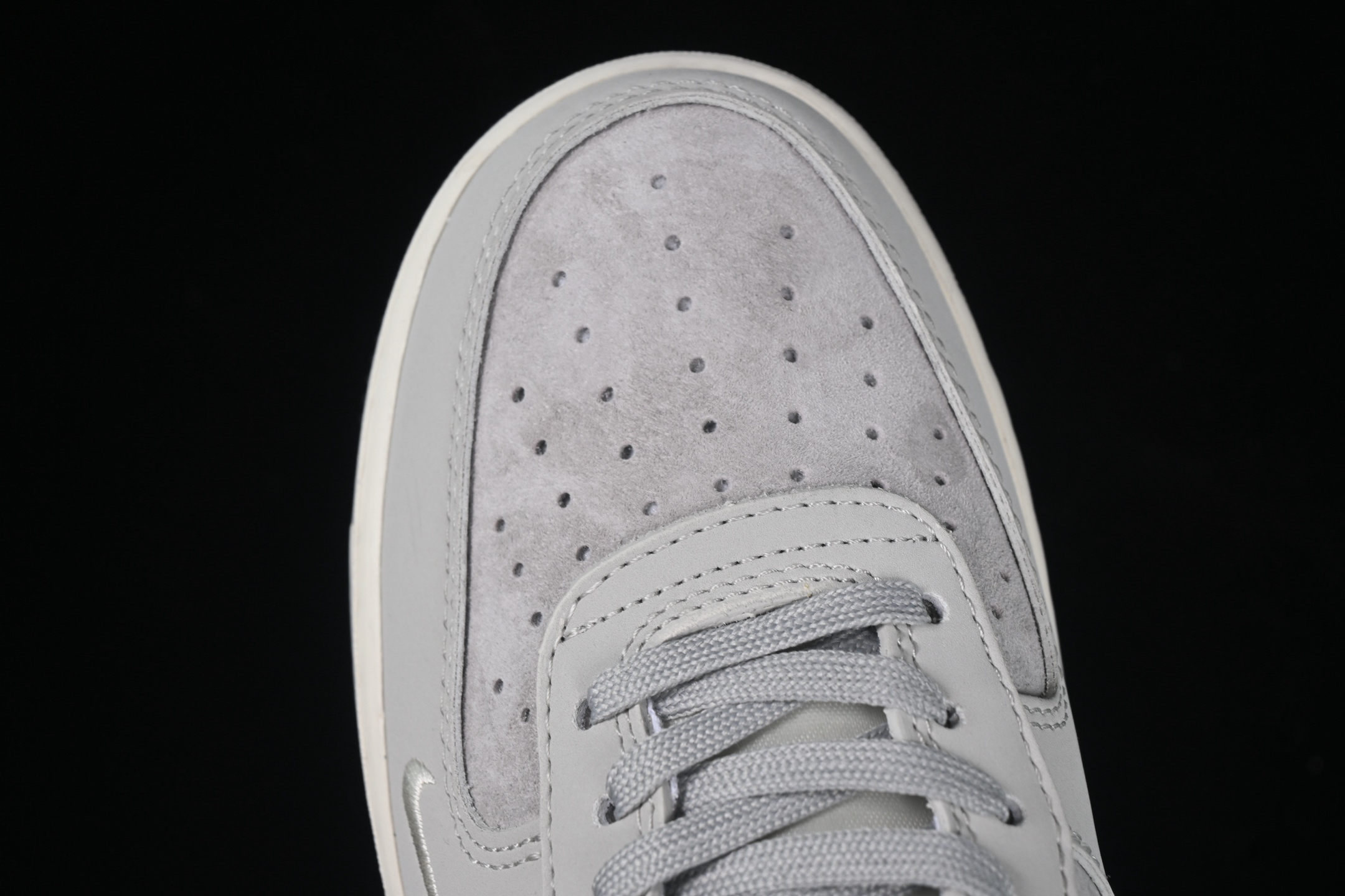 Nike Air Force 1 Low Stussy Grey Suede Sneakers Grey