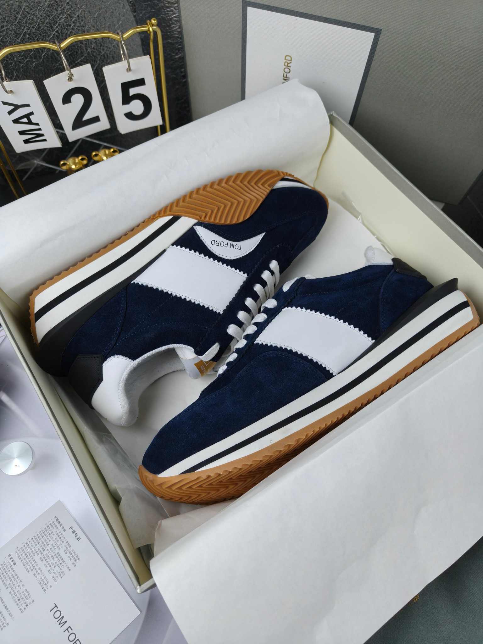 Tom Ford Retro Runner Sneakers Navy