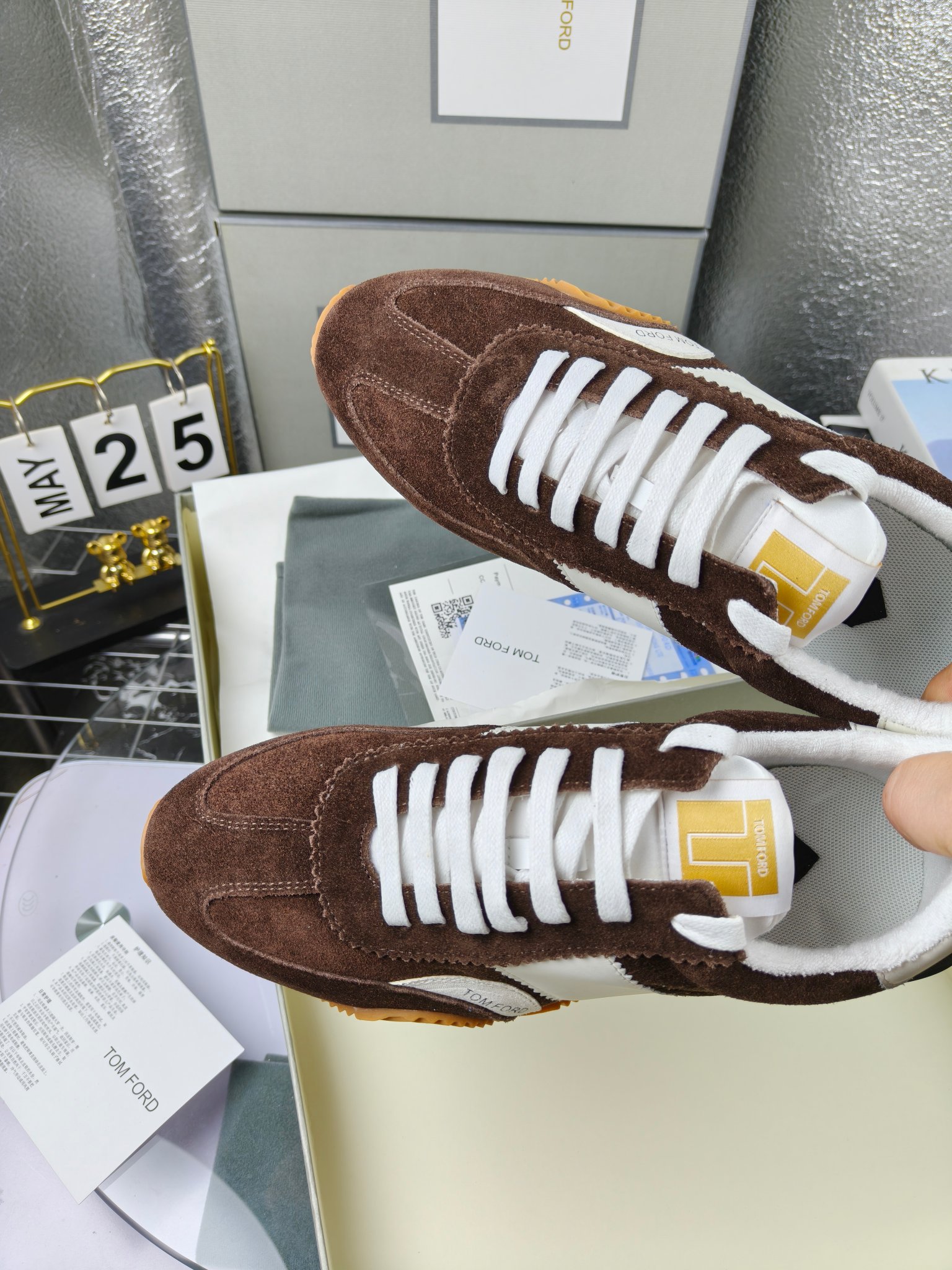 Tom Ford Vintage Suede Sneakers Brown