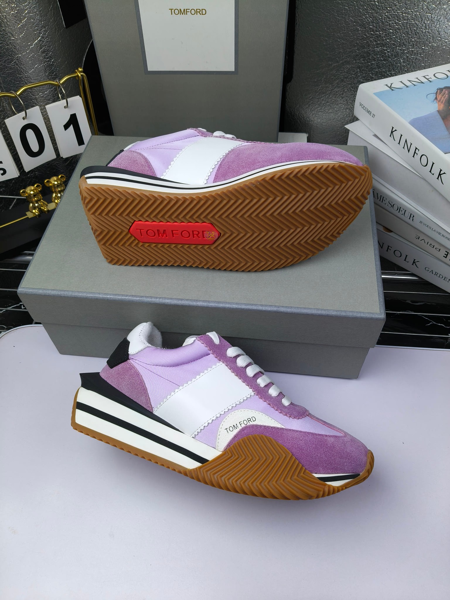 Tom Ford Retro Lift Sneakers Purple