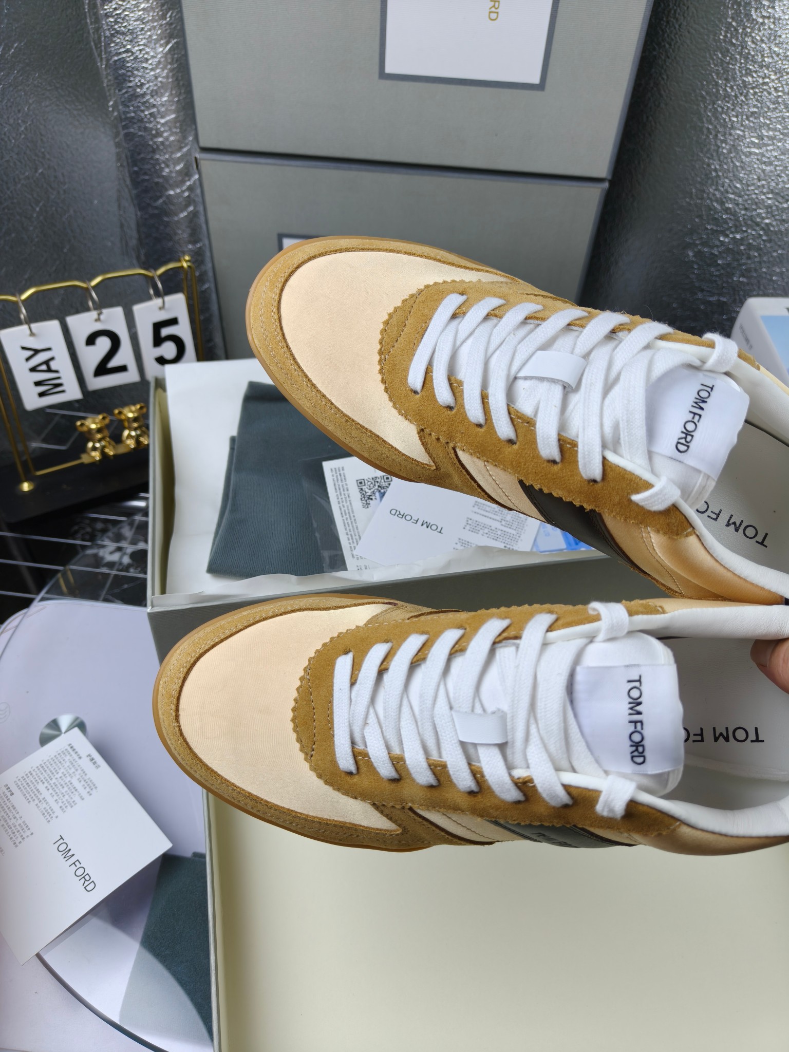 Tom Ford Low-Top Sneakers Beige Brown