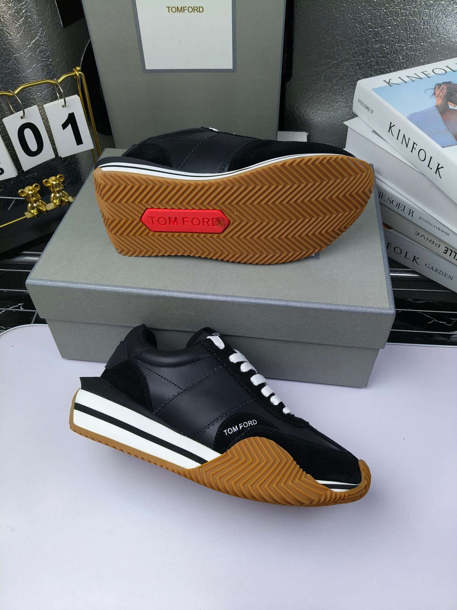 Tom Ford Retro Lift Sneakers Black