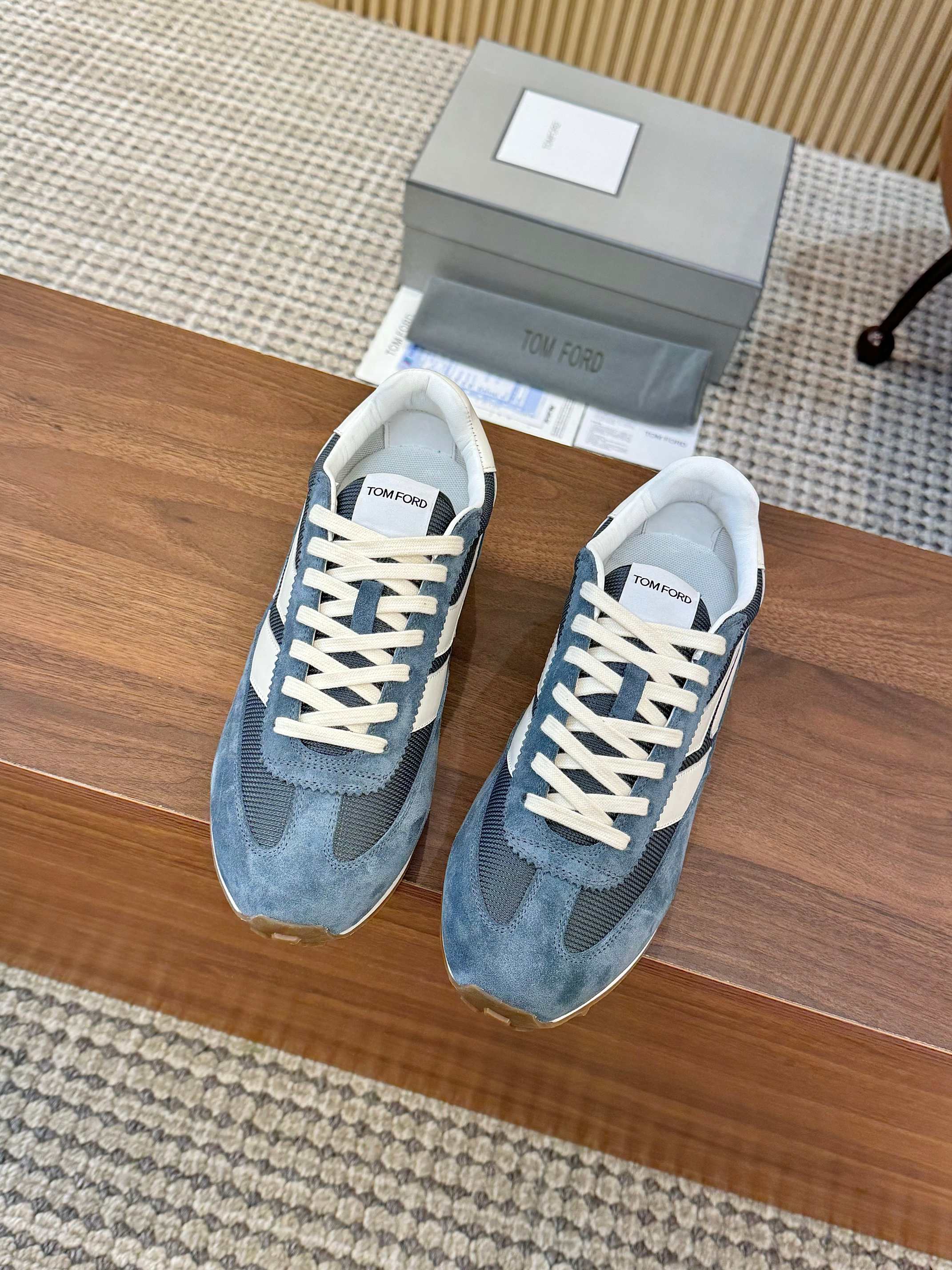 Tom Ford Retro Runner Sneakers Blue