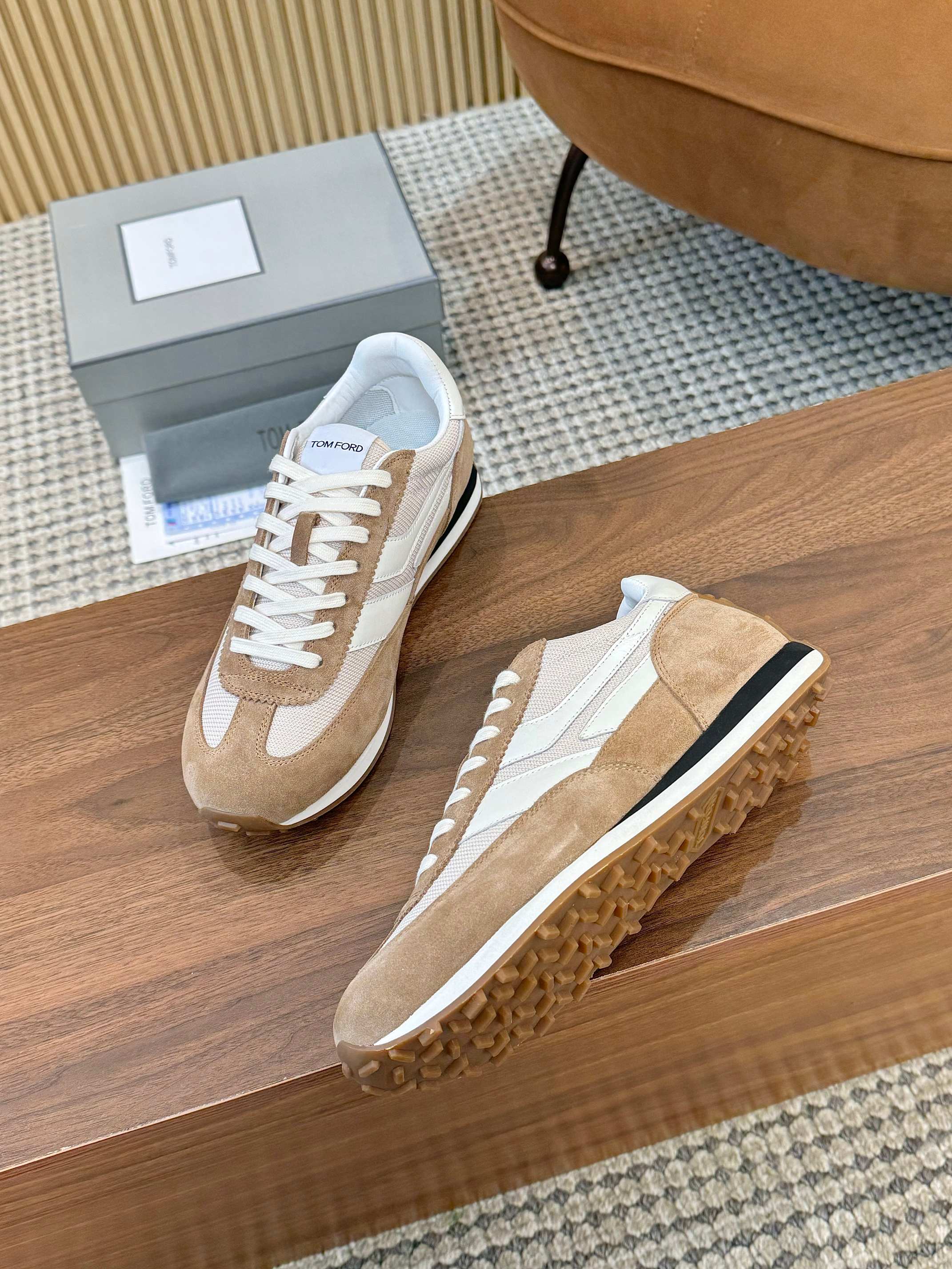 Tom Ford Low-Top Sneakers Khaki