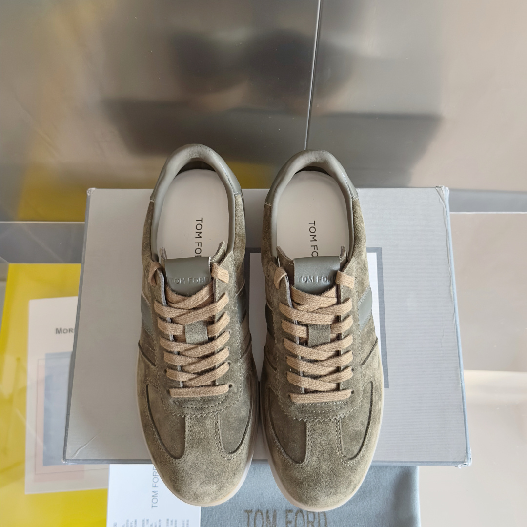 Tom Ford Terence Suede Sneakers Olive