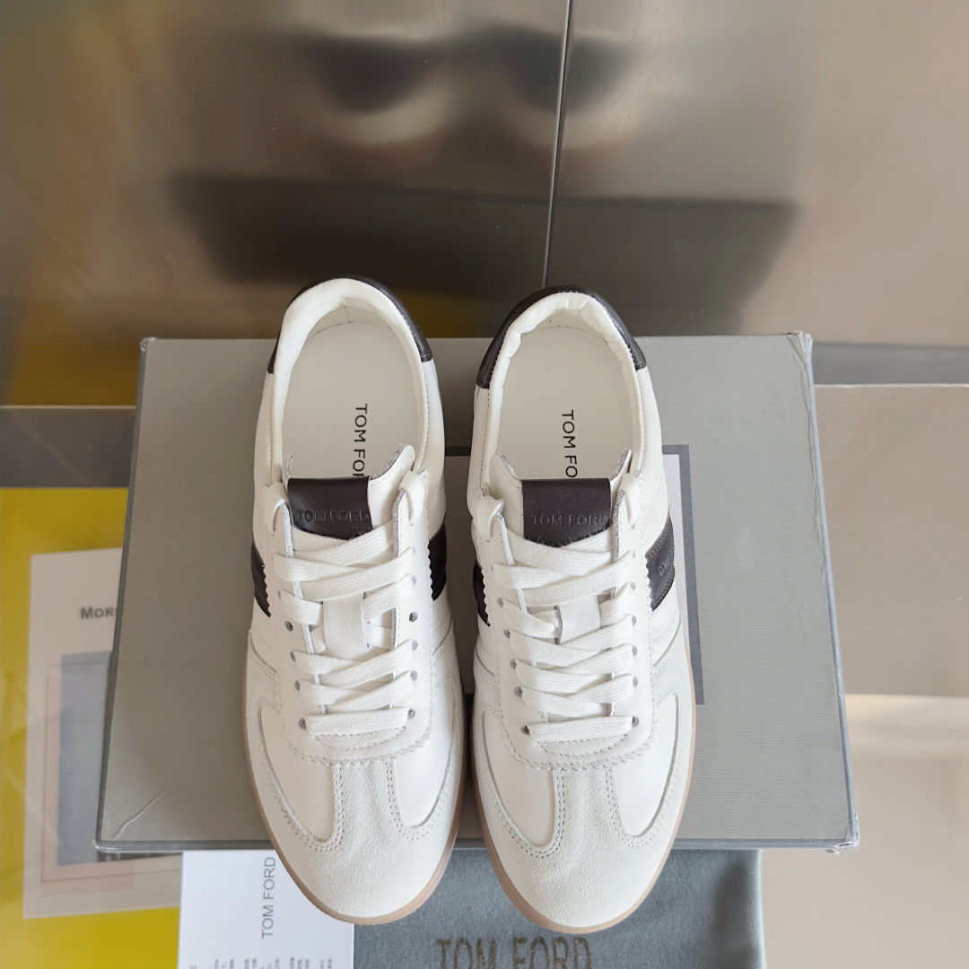 Tom Ford Terence Suede Sneakers White/Black