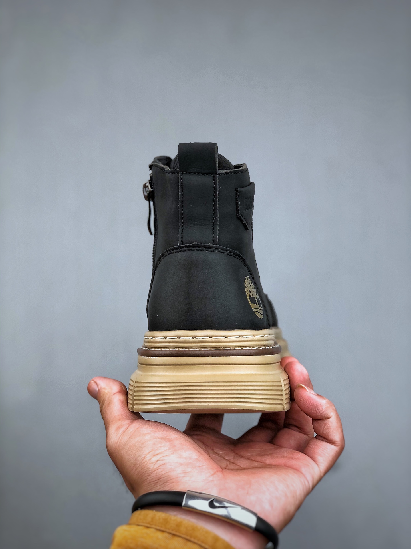 Timberland Lug Sole Zipper Ankle Boots Black