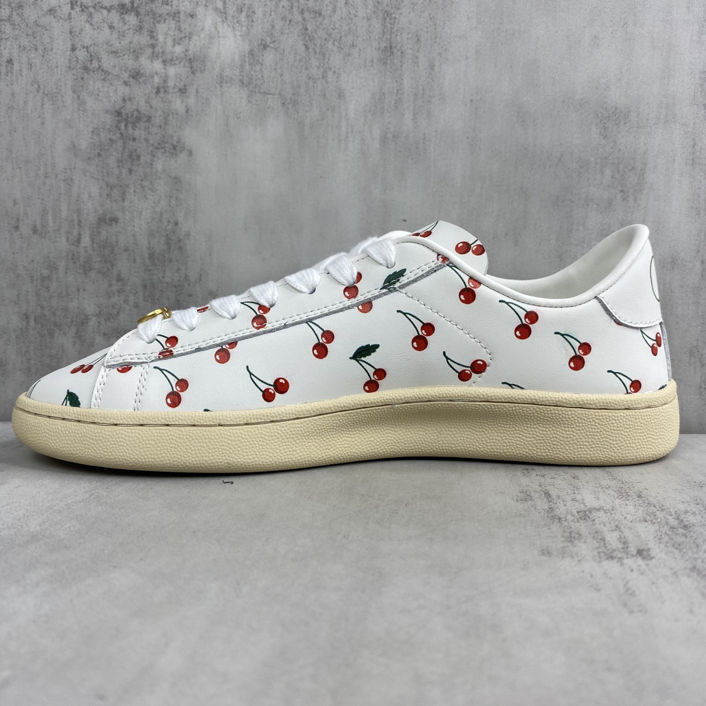 Valentino Cherry Print Low-Top Sneakers White