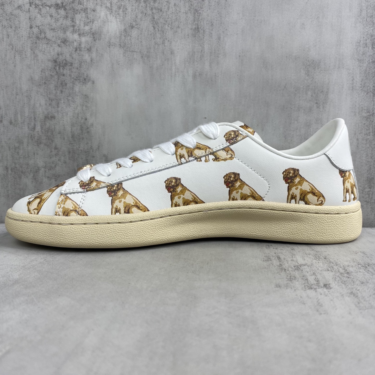 Valentino Dog Print Low-Top Sneakers White