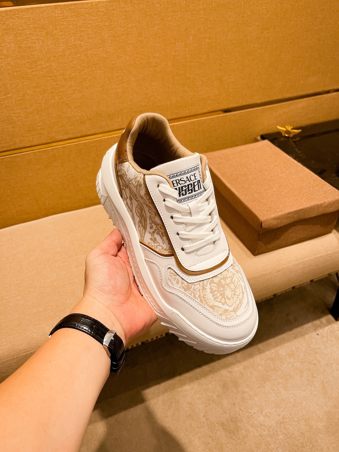 Versace Baroque Panel Sneakers Multicolor