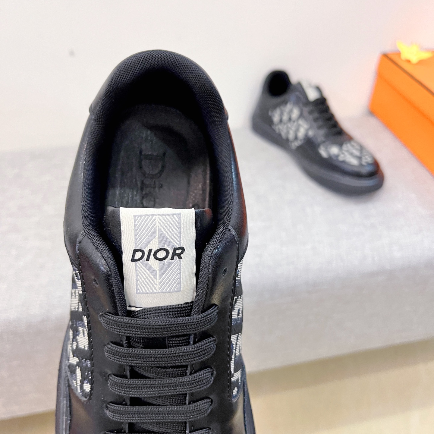 Dior Monogram Low-Top Sneakers Black