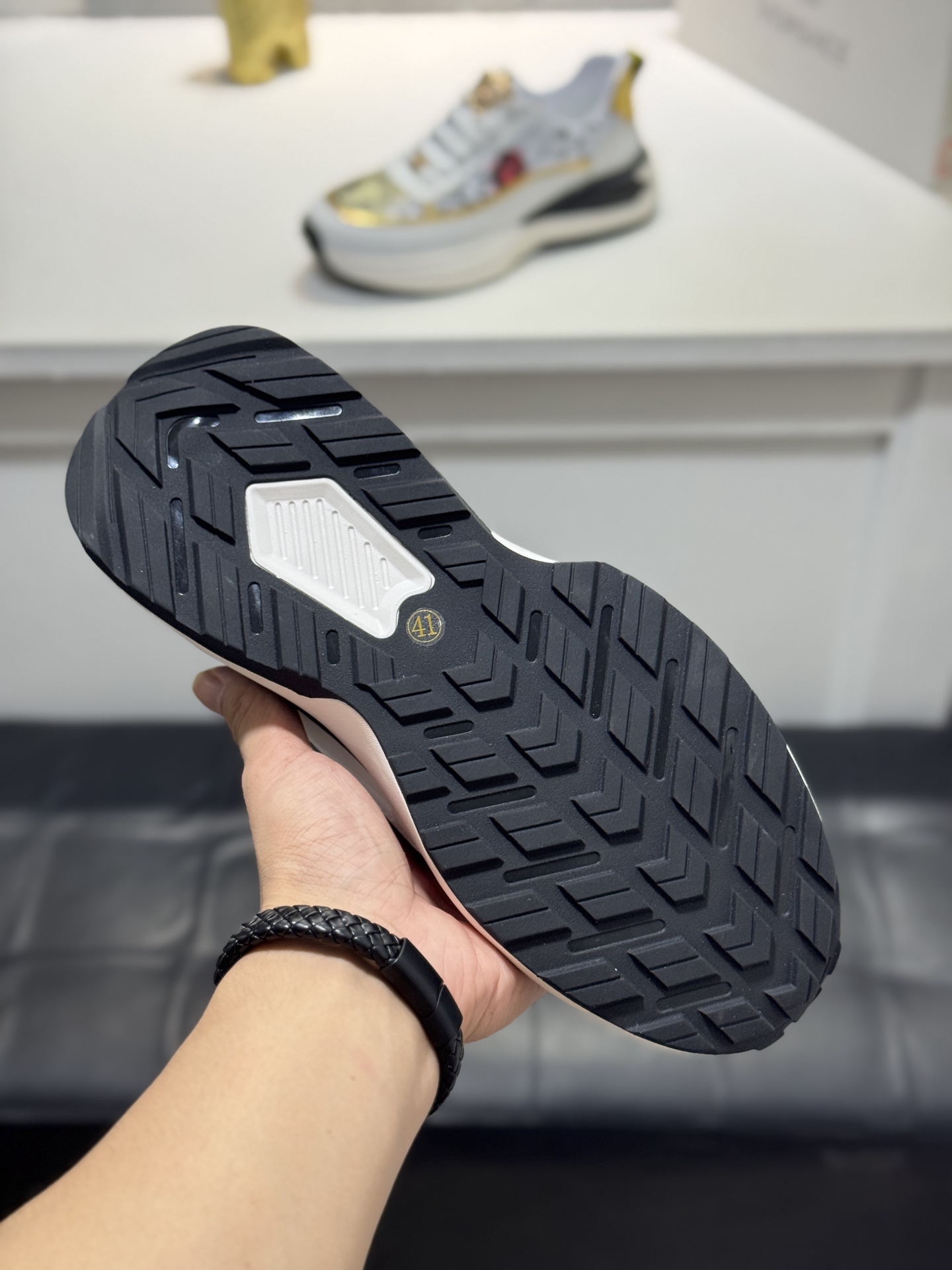 Versace Medusa Leather Chunky Sneakers Multicolor