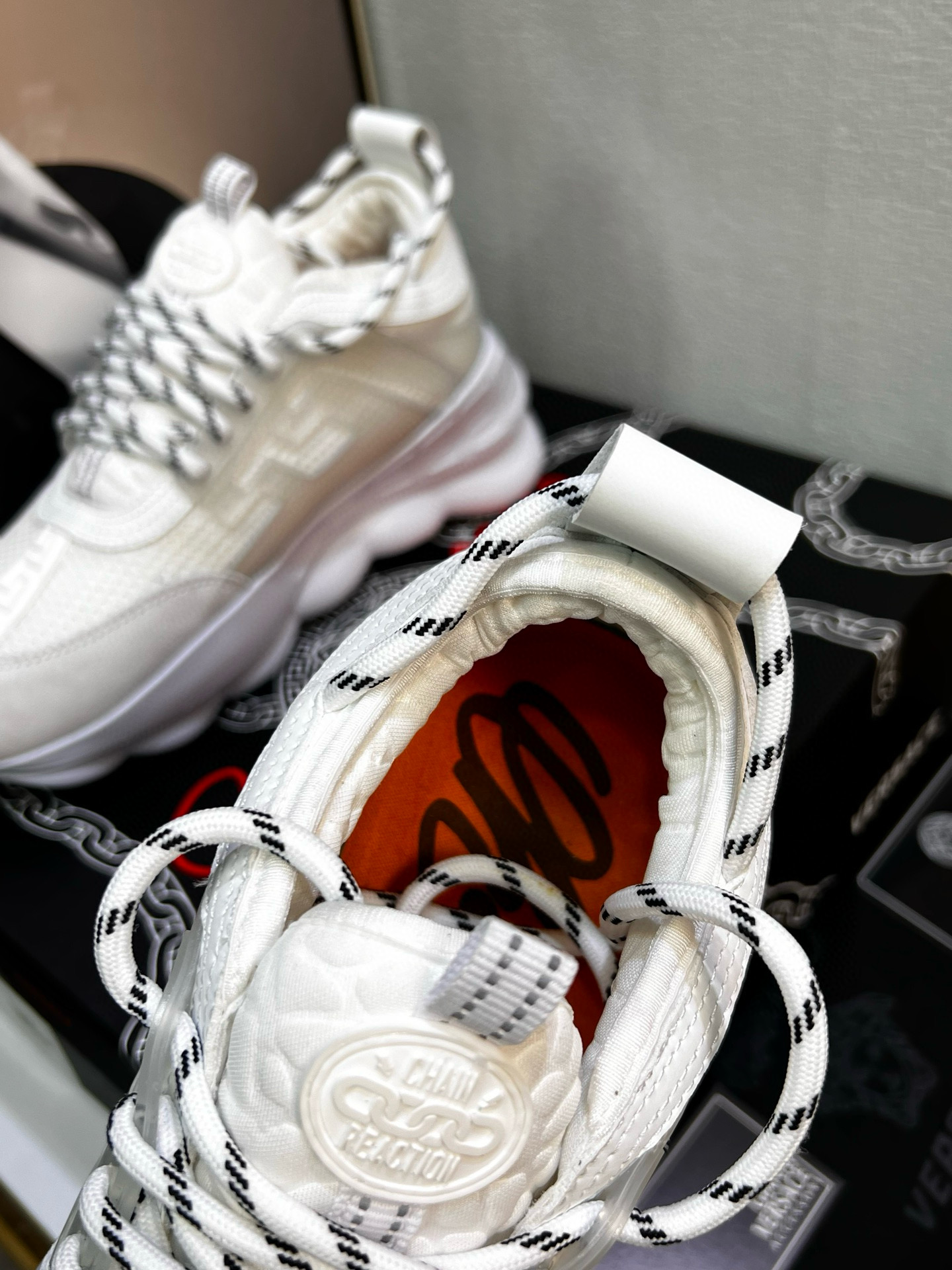 Versace Chunky Mesh Sneakers White