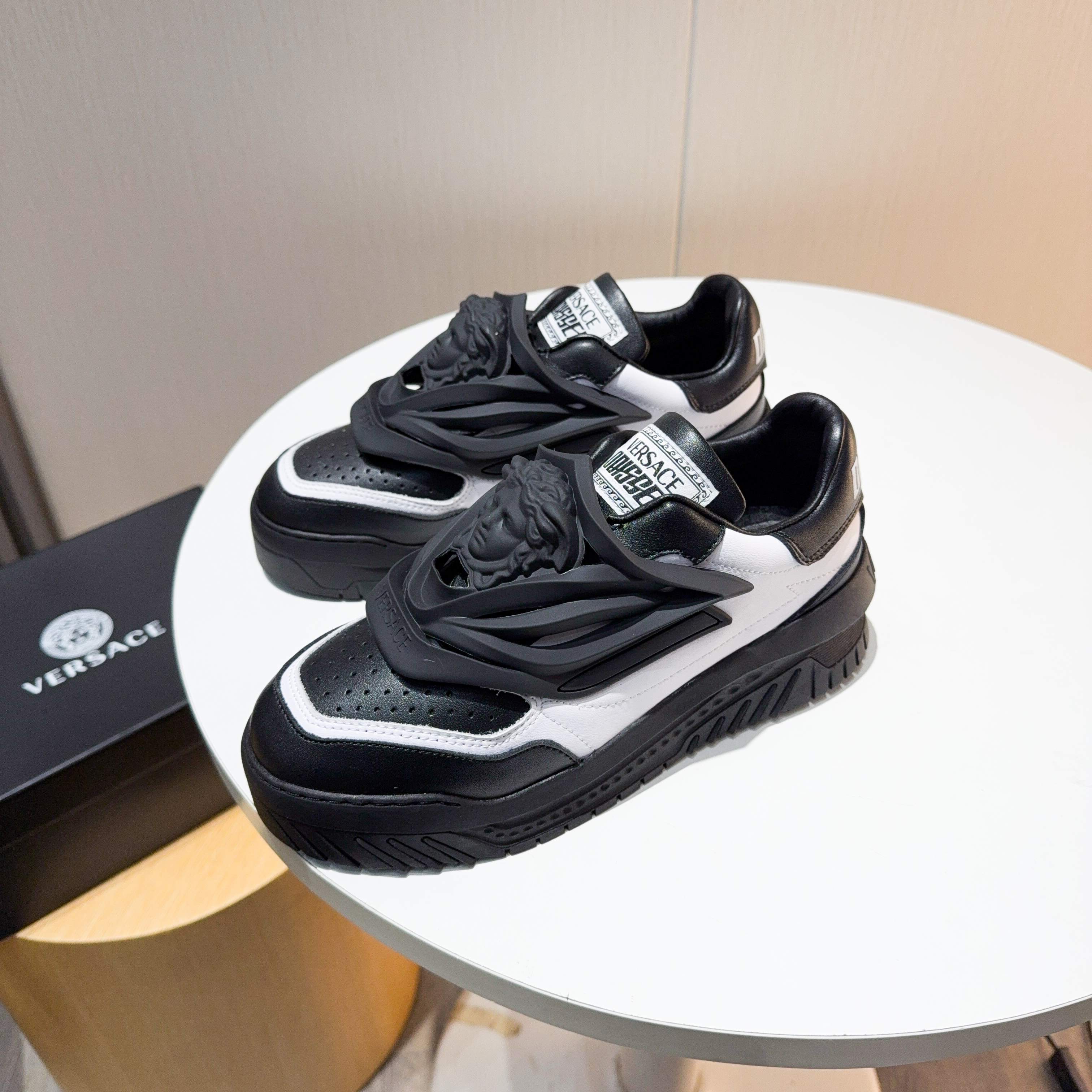 Versace Odissea Medusa Chunky Sneakers Black White