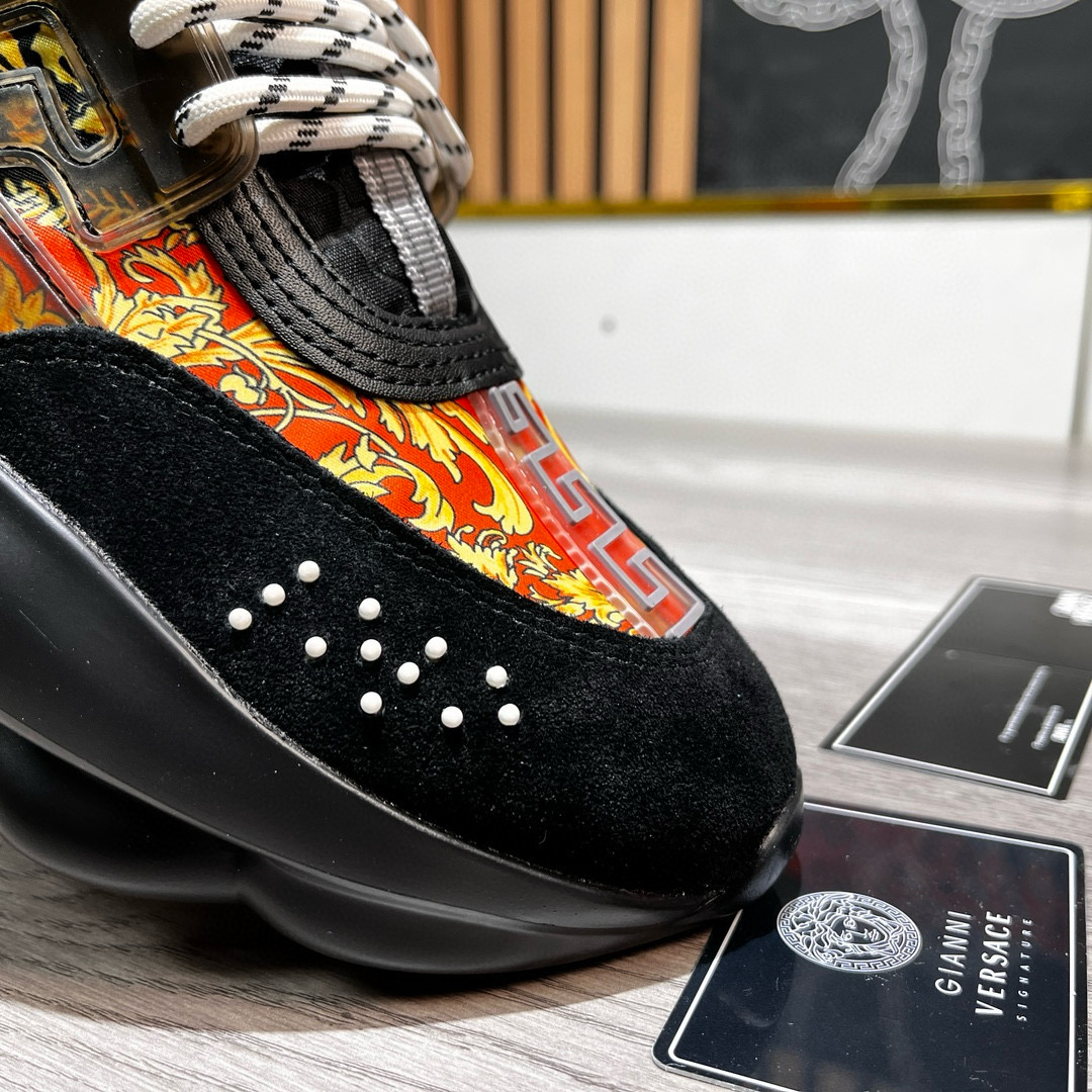Versace Chunky Baroque Sneakers Black/Red