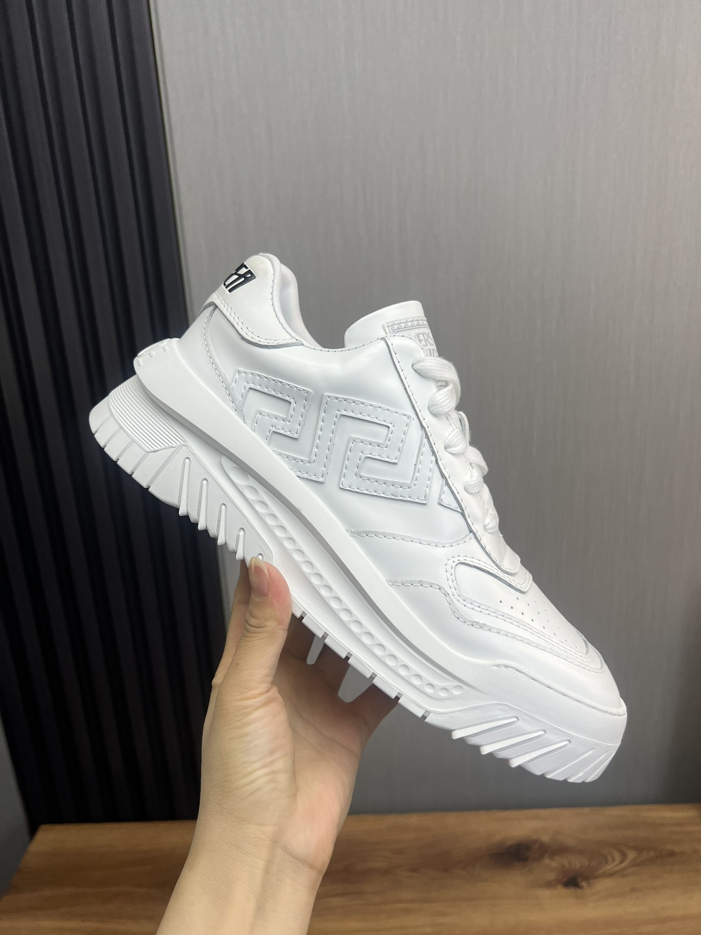 Versace Leather Casual Sneakers White