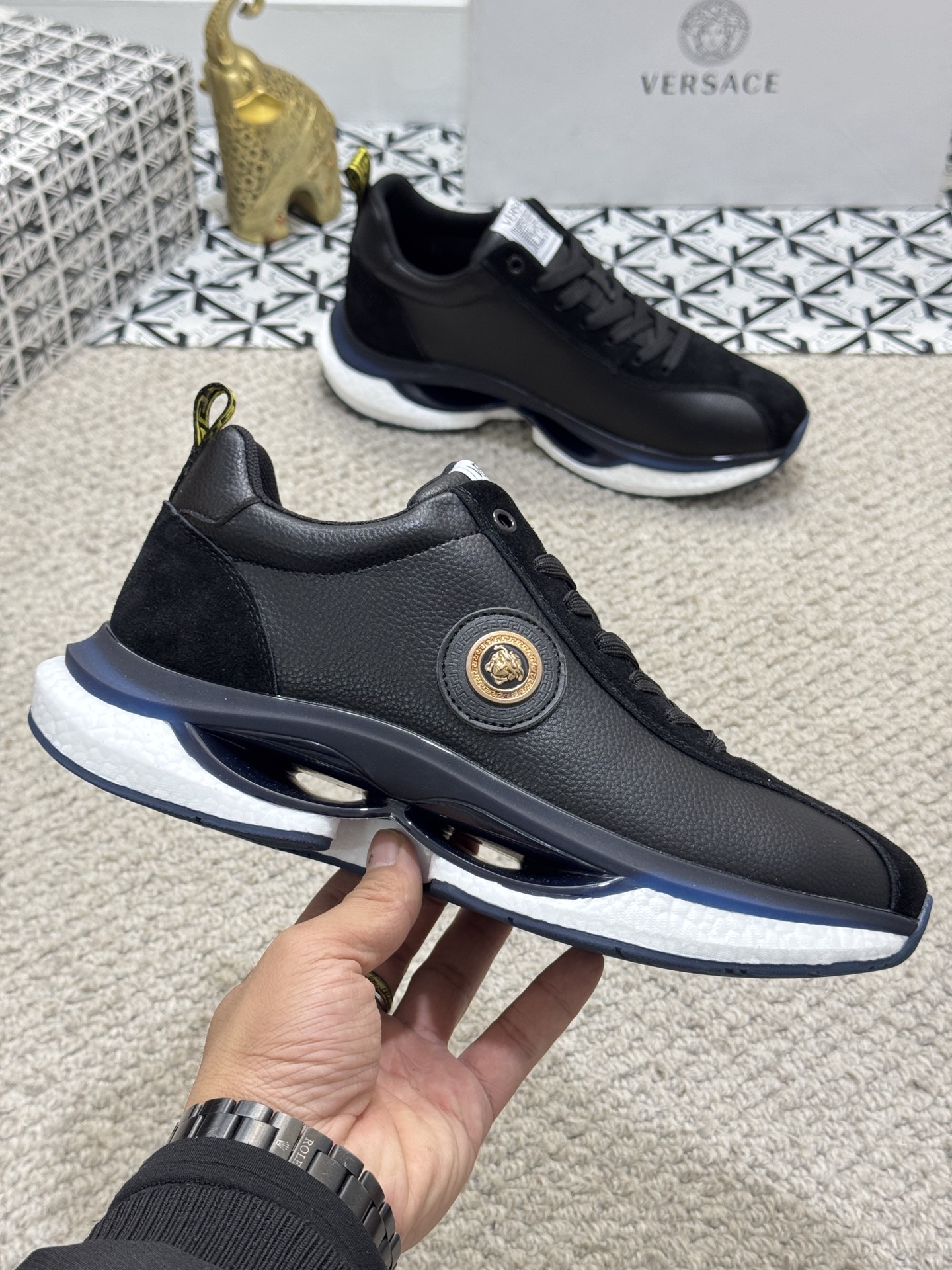Versace Medusa Low-Top Sneakers Black