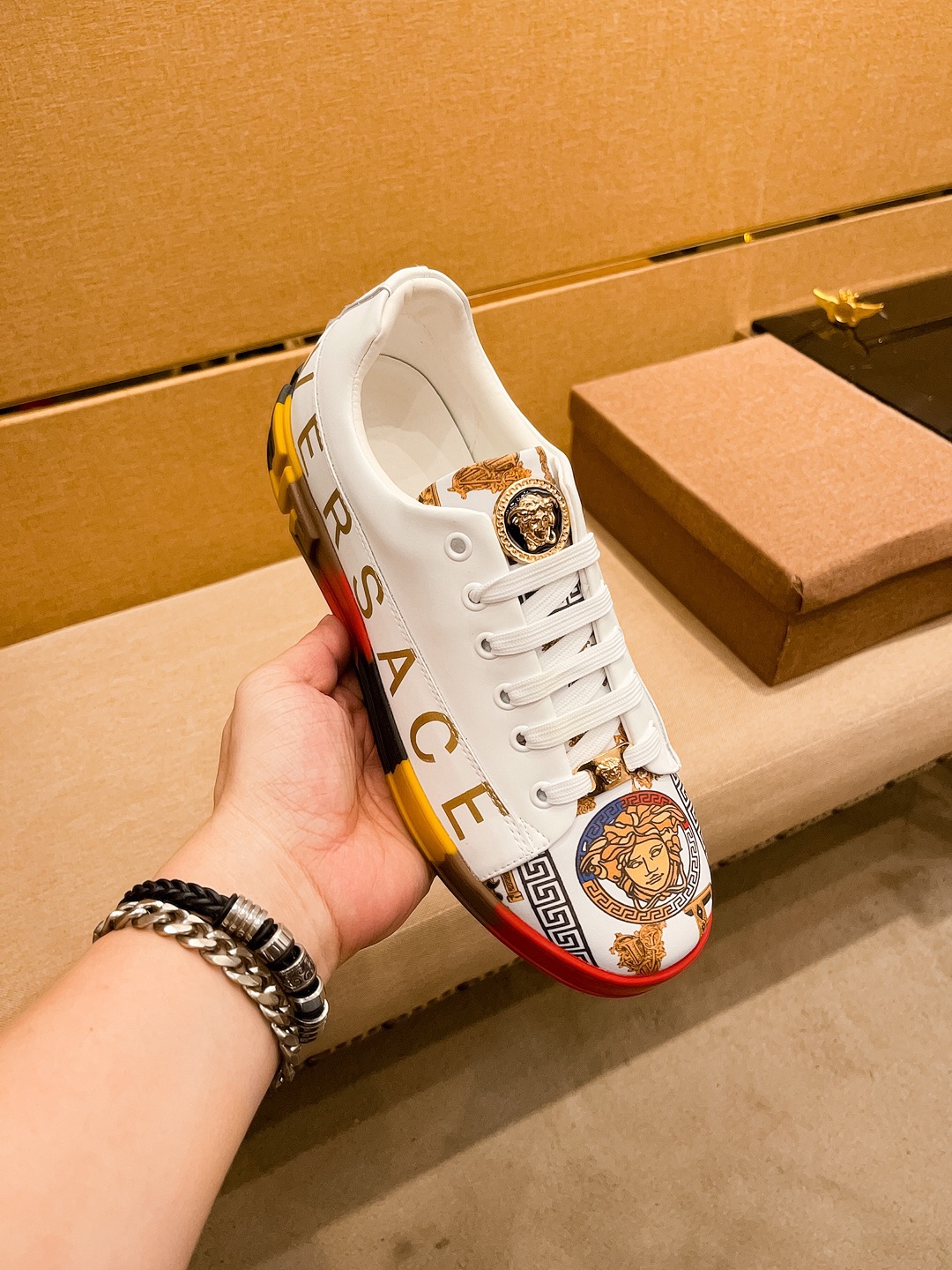 Versace Medusa Low-Top Sneakers Multicolor