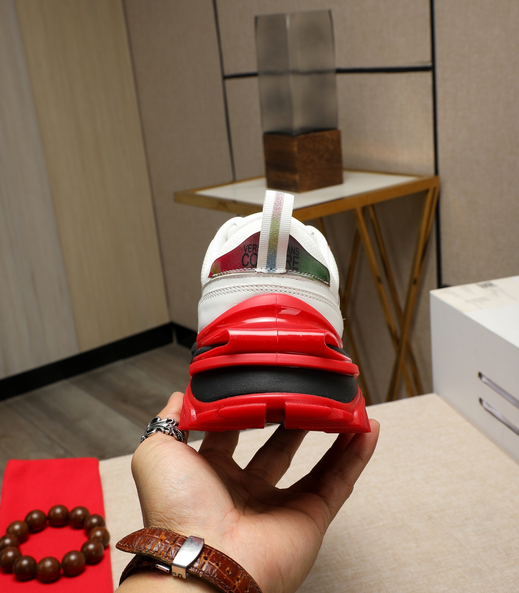 Versace Couture Chunky Sneakers White/Red