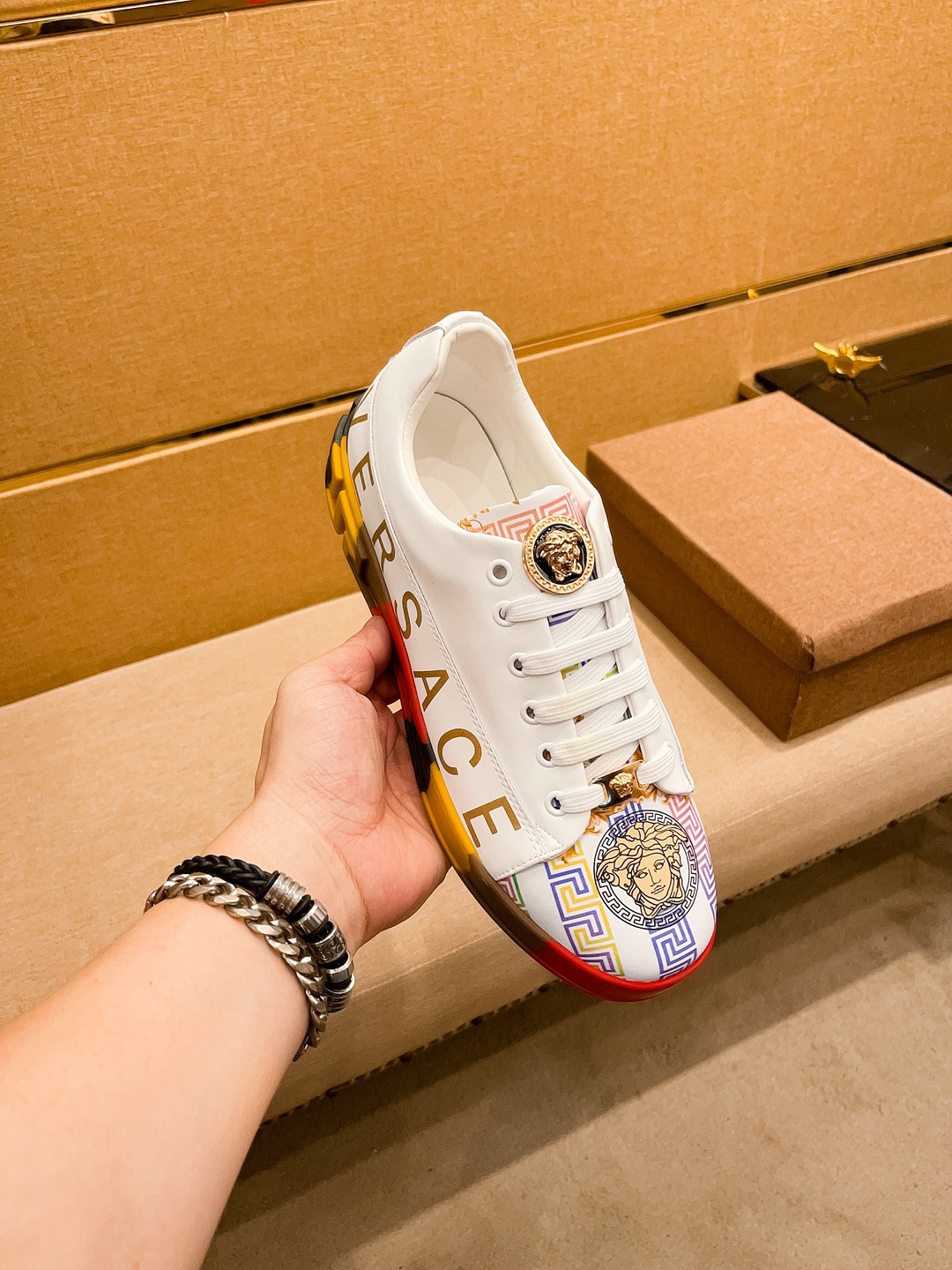 Versace Medusa Low-Top Sneakers Multicolor