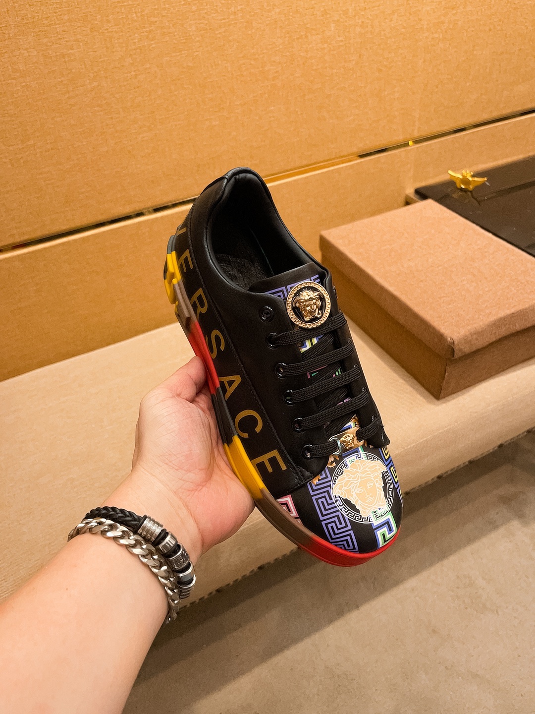 Versace Medusa Low-Top Sneakers Multicolor