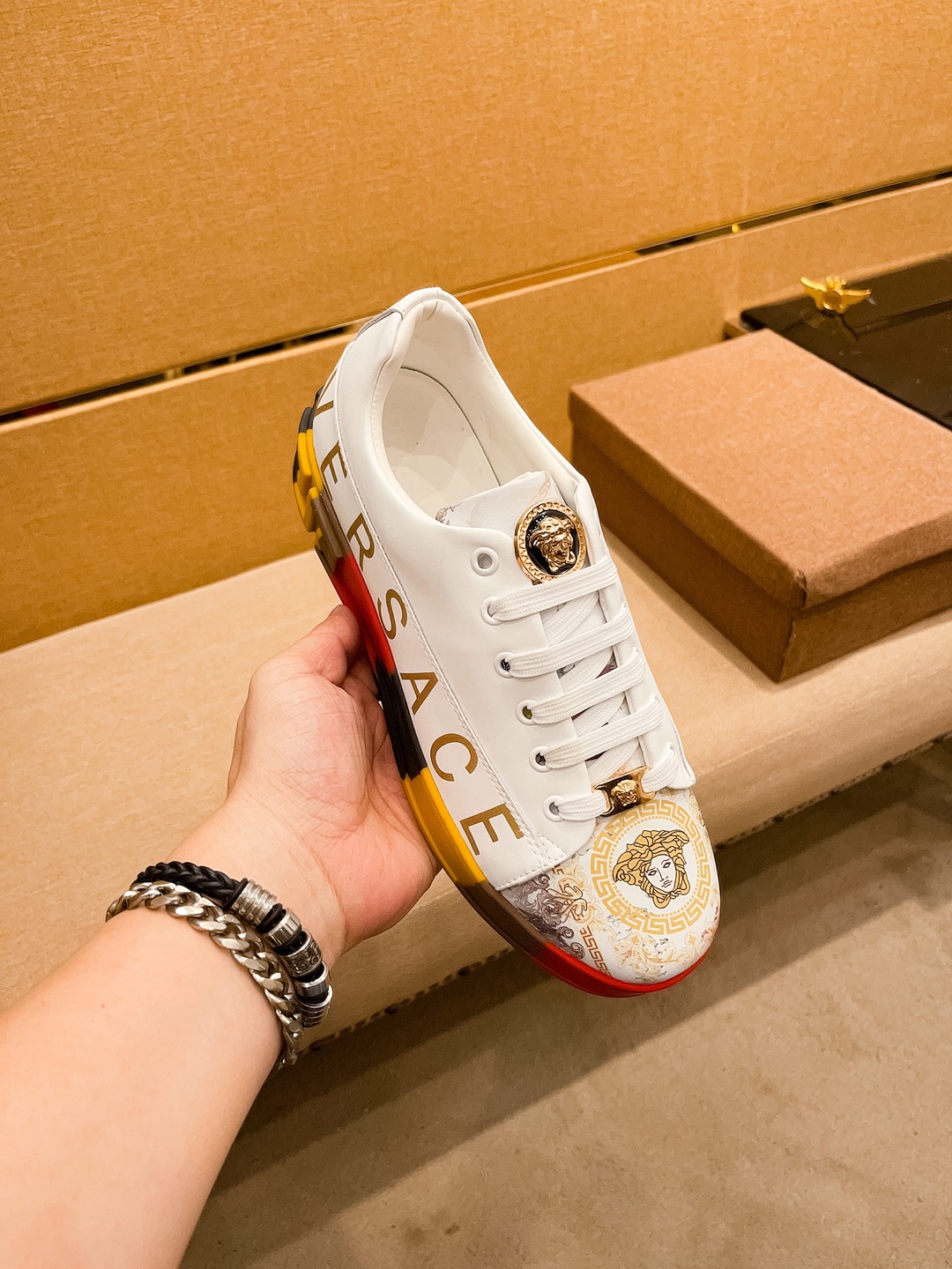 Versace Medusa Low-Top Sneakers Multicolor