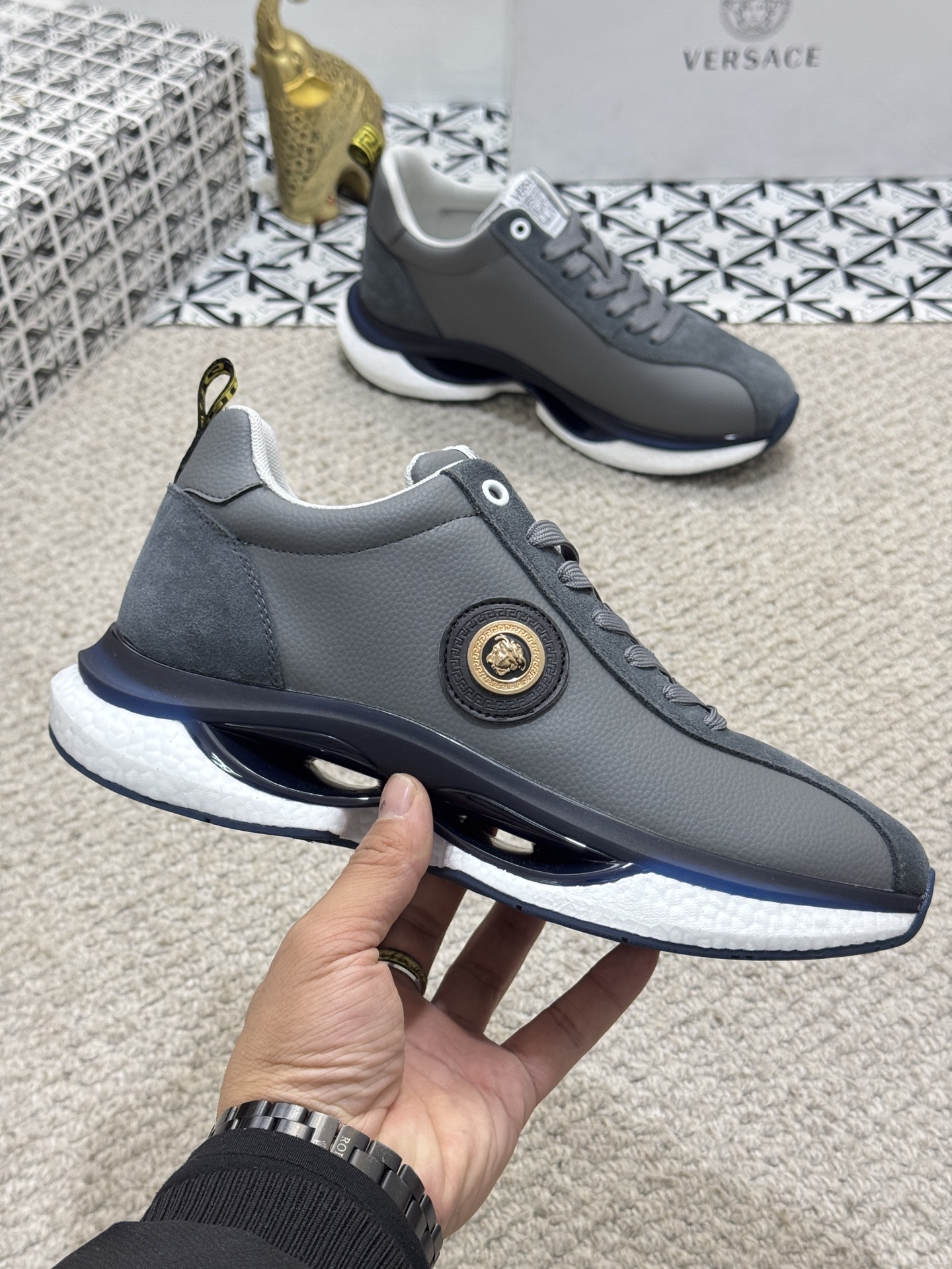 Versace Runner Sneakers Gray