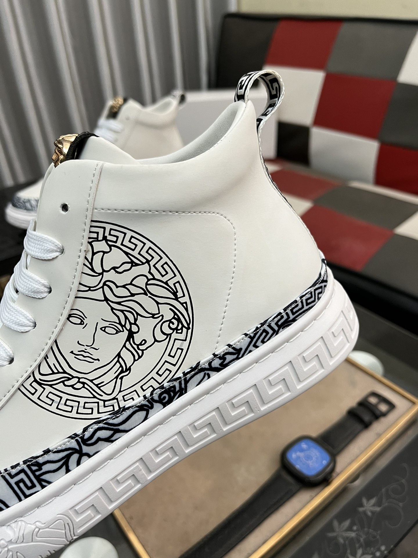 Versace Medusa High-Top Sneakers White