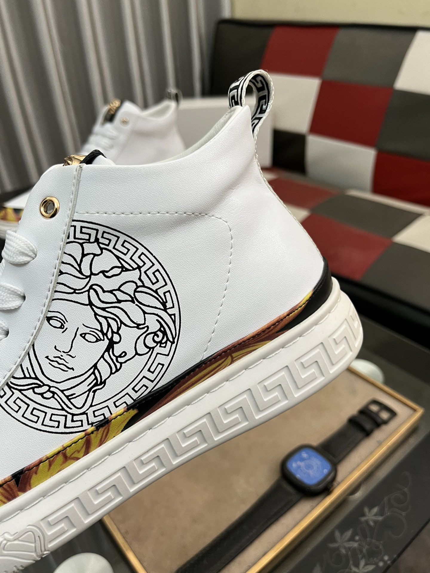 Versace Medusa High-Top Sneakers White