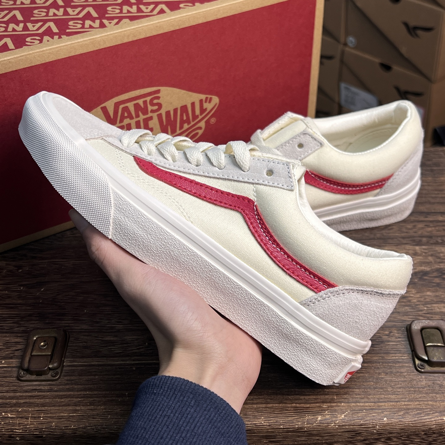 Vans Old Skool 36 Classic Skate Shoes Red/Off-White