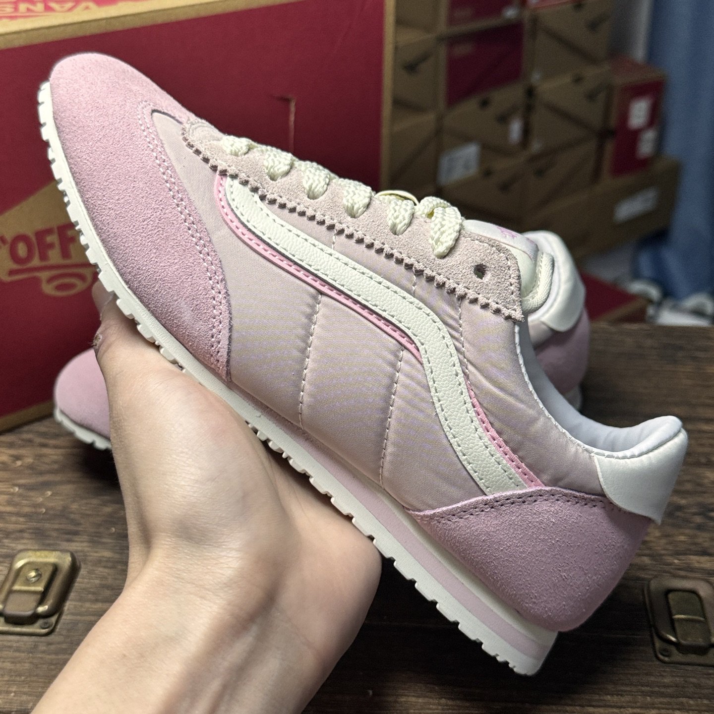 Vans Super LowPro Retro Thin-Sole Sneakers Pink