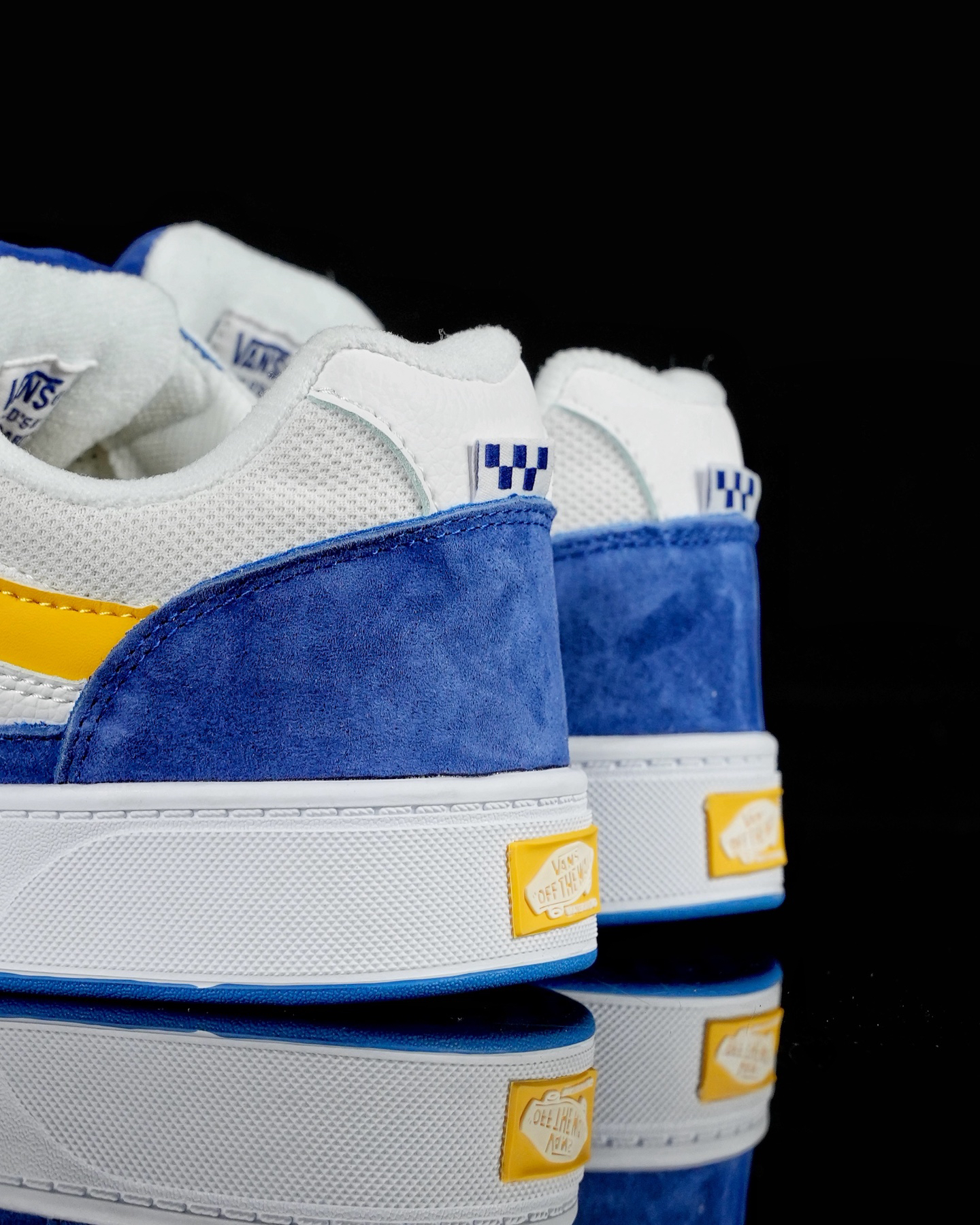 Vans Skate Estazzo Suede Leather Skate Shoes Blue/Yellow