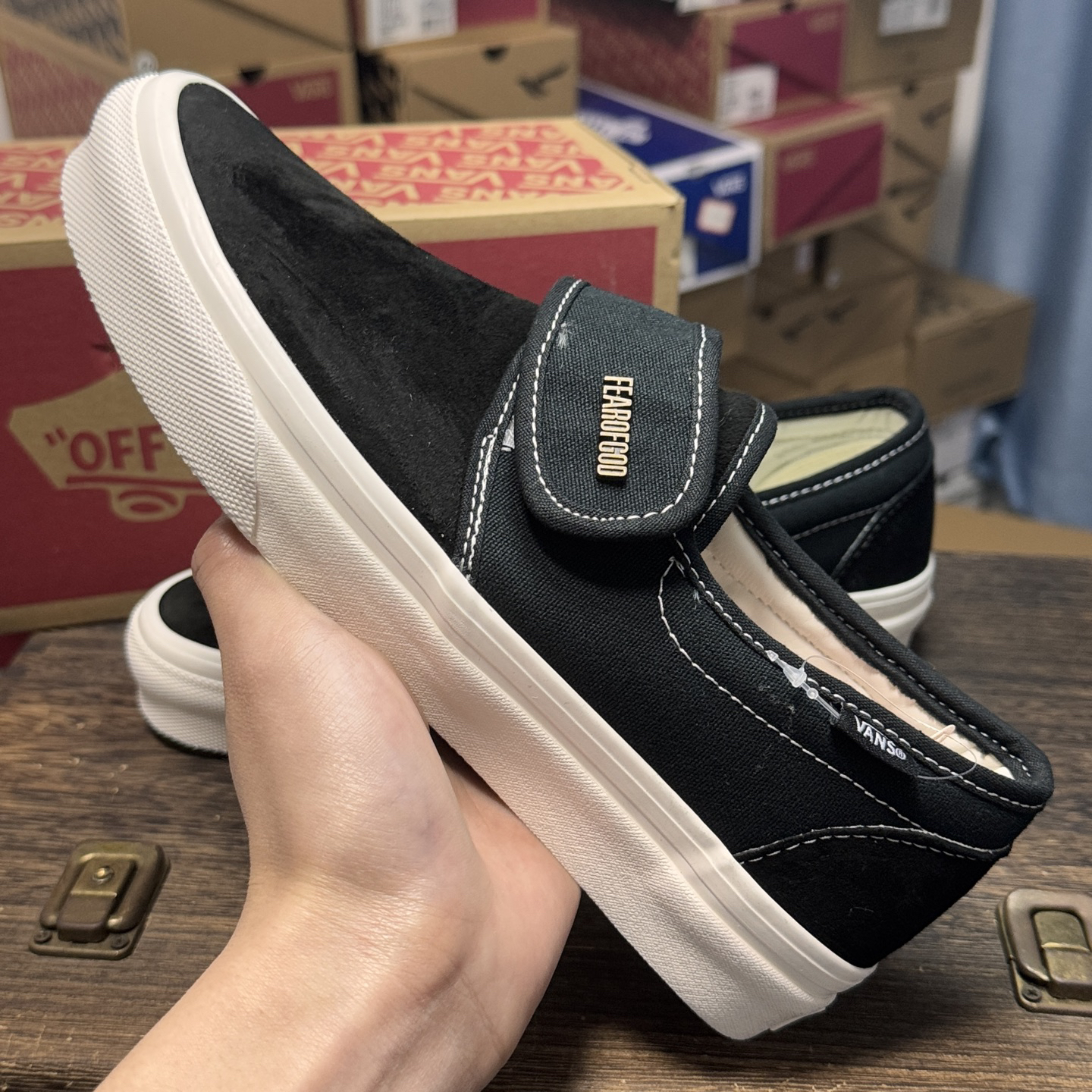 Vans Slip-On x FOG Suede Black