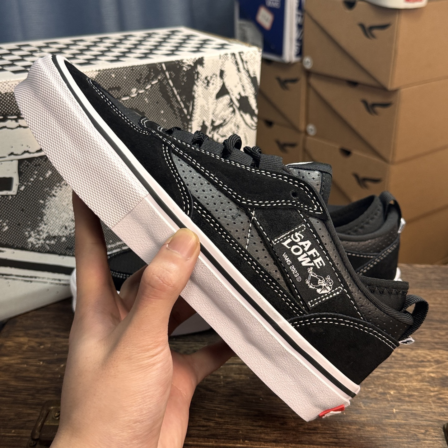 PALACE x Vans Half Cab Skate Shoes Black