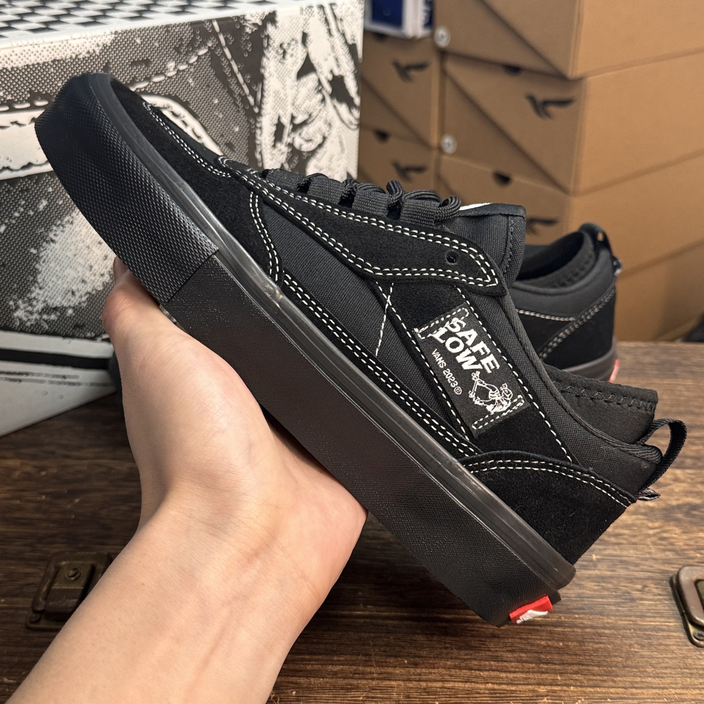 Vans Safe Low Skate Shoes Black