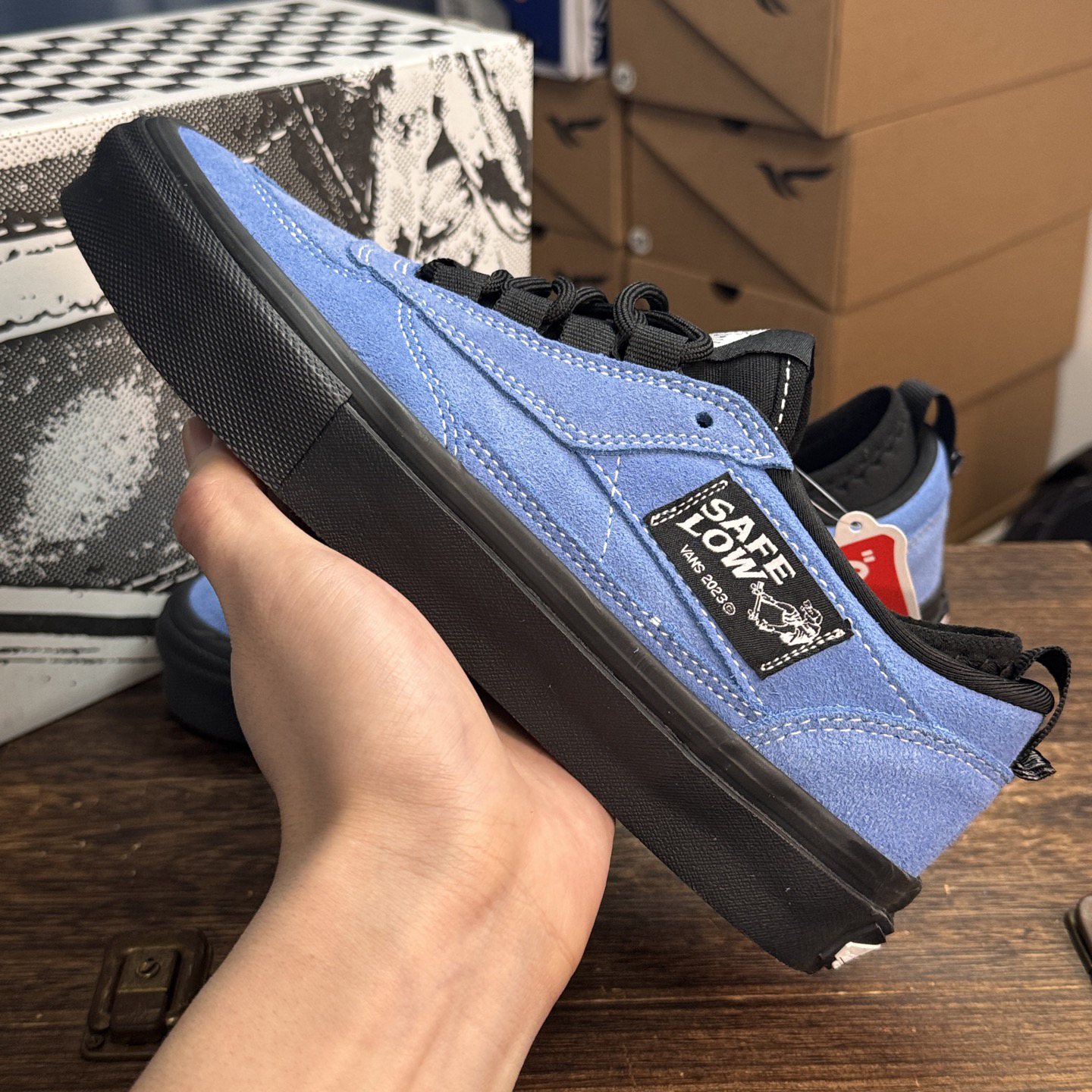 Vans Half Cab Skate Shoes Blue/Black