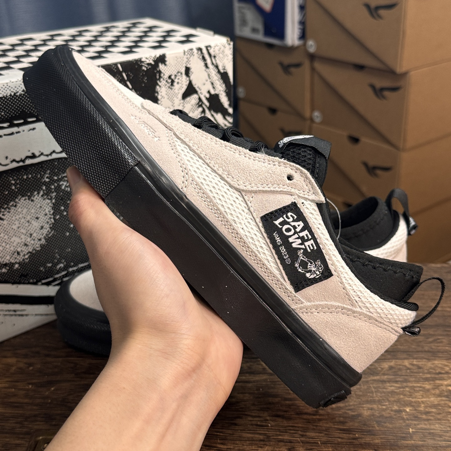 Vans Atiba Jefferson Skate Safe Low Sneakers White/Black