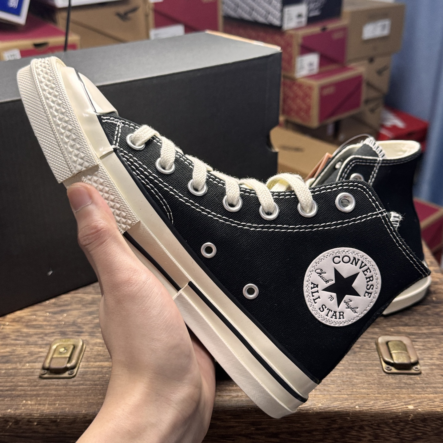 Converse Chuck 70 Patchwork Hi Canvas Sneakers Black