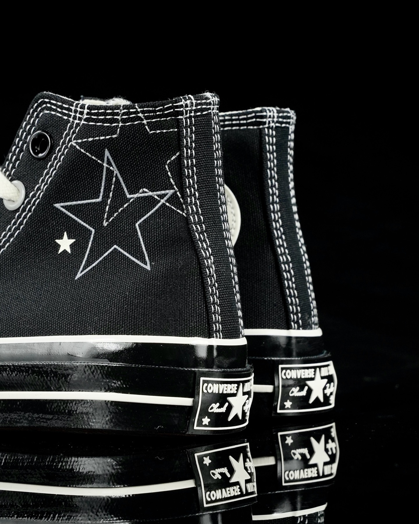 Converse Chuck 70 Star Stitch High-Top Sneakers Black