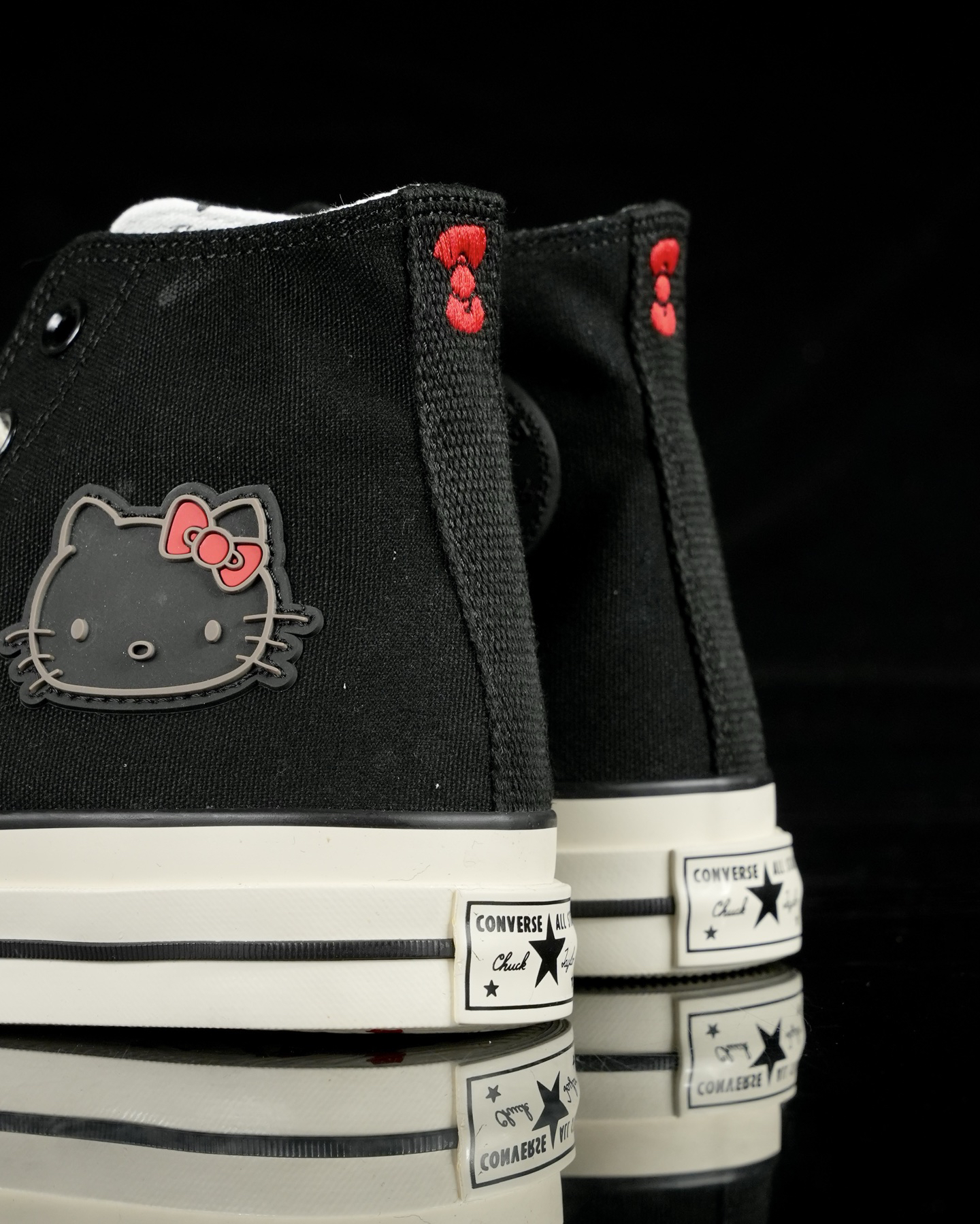 Converse x Hello Kitty Chuck 70 Hi Black Canvas Shoes - Black