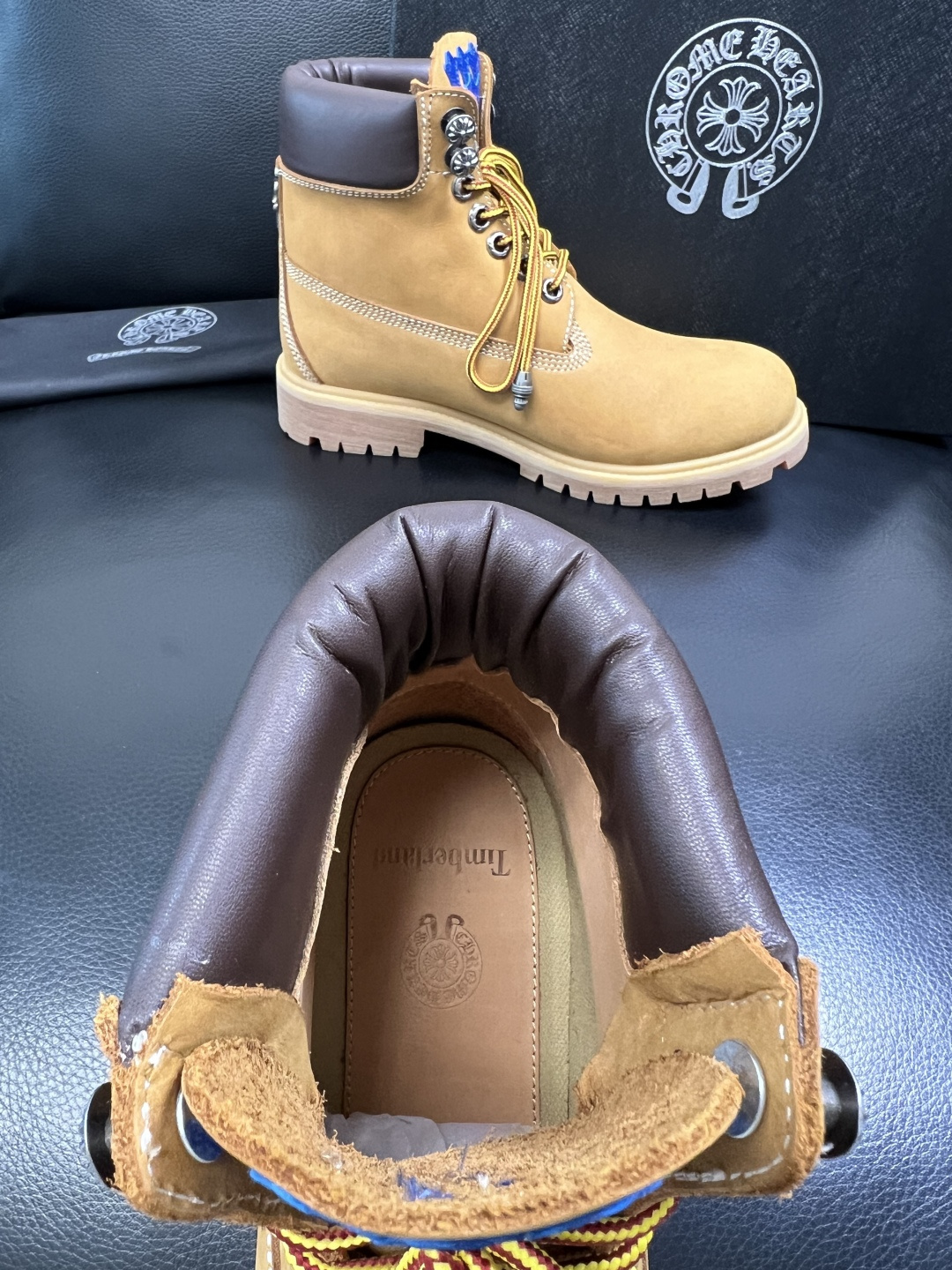Chrome Heart x Timberland Work Boots Wheat