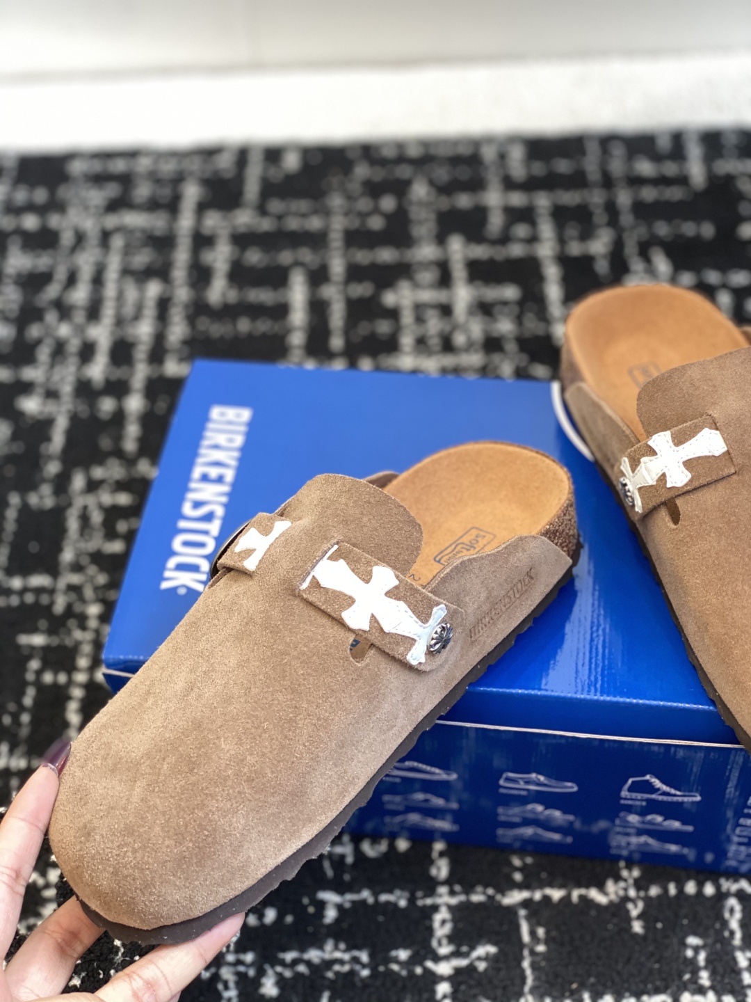 Birkenstock Suede Clog Mule Brown