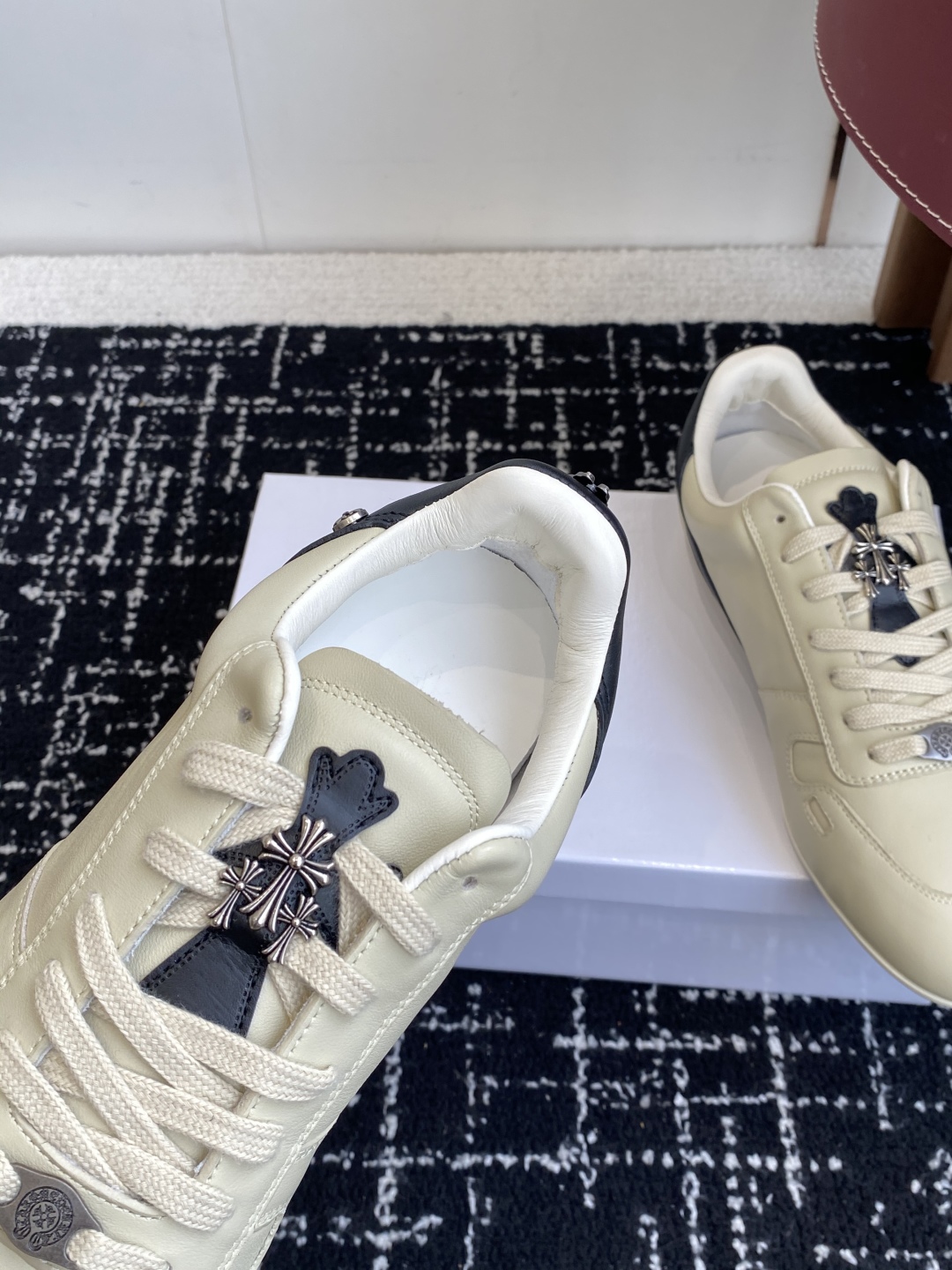 Rick Owens Retro Trainer Sneakers Cream