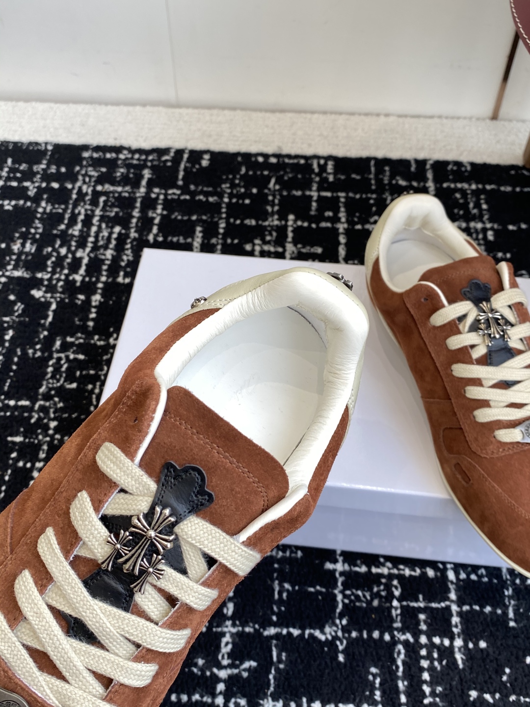 Rick Owens Suede Low-Top Trainer Brown